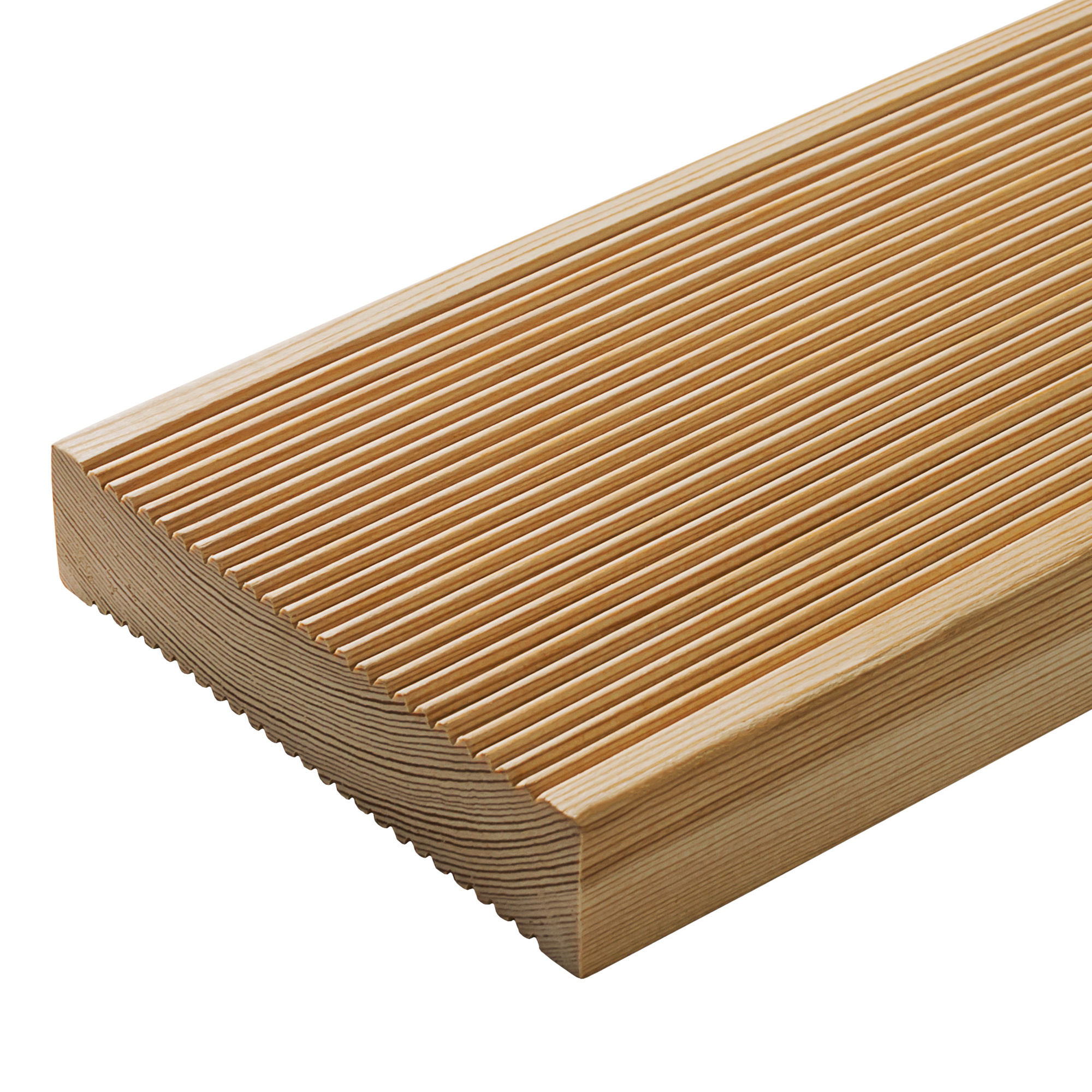 Изображение товара Террасная доска Raggy Wood лиственница сорт Экстра 1990x145x28мм двусторонний вельвет 0.58м² 2шт