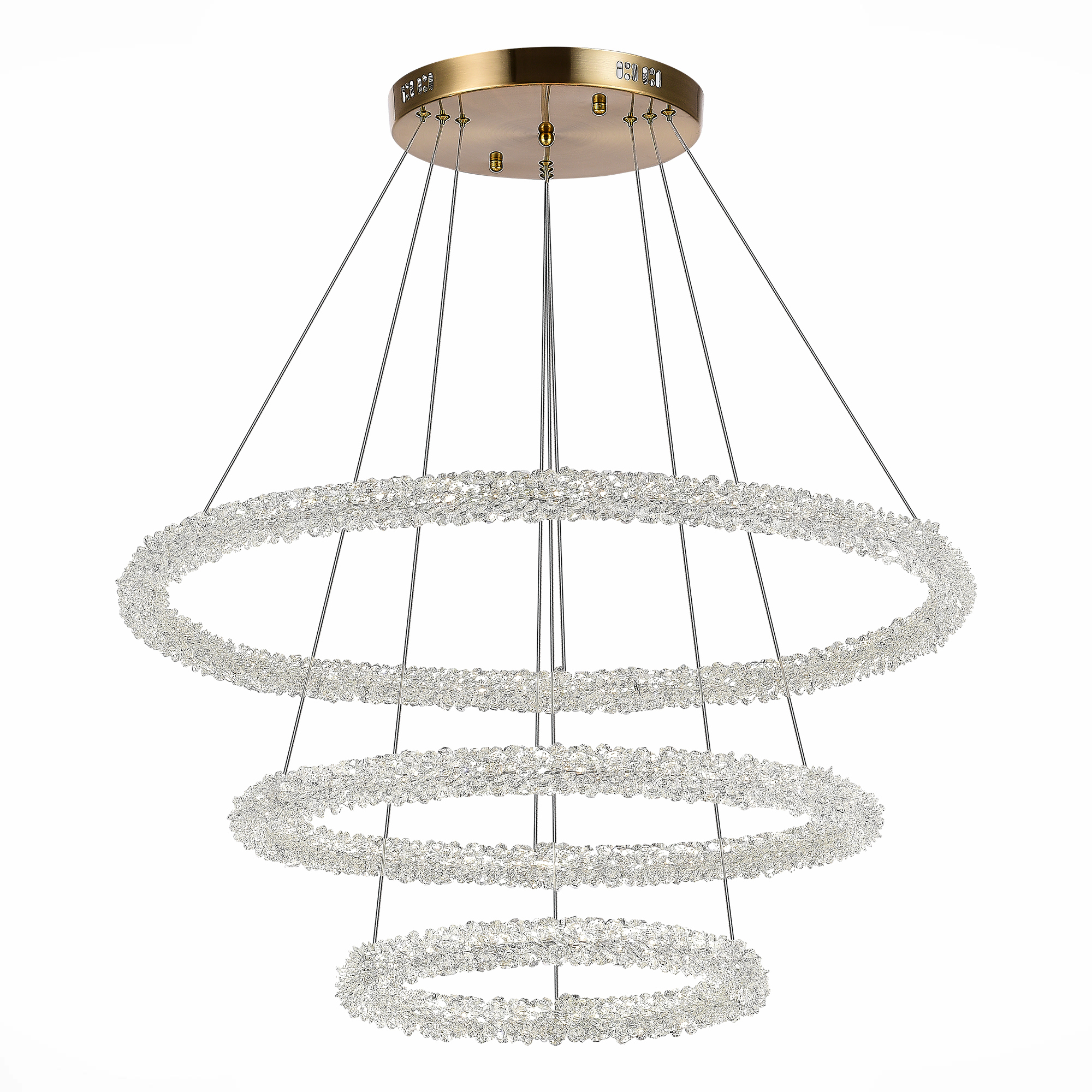 Изображение товара Люстра подвесная светодиодная ST Luce SL6110.203.03 Avana 37 м² регулируемый белый свет цвет золото