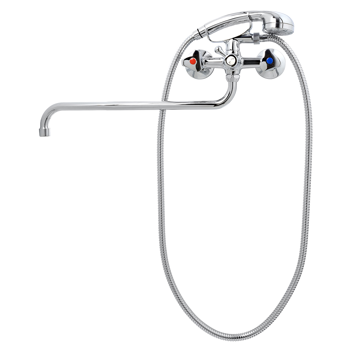 Изображение товара Смеситель для ванны Remer Yg ex04YGce двухвентильный с душевой лейкой хром