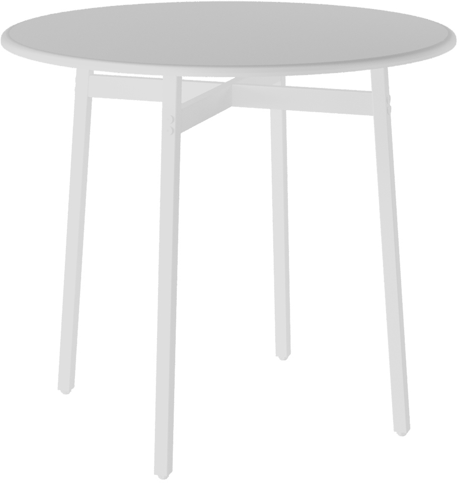 Изображение товара Круглый кухонный стол Медисон из МДФ с металлическими ножками 80x80 см