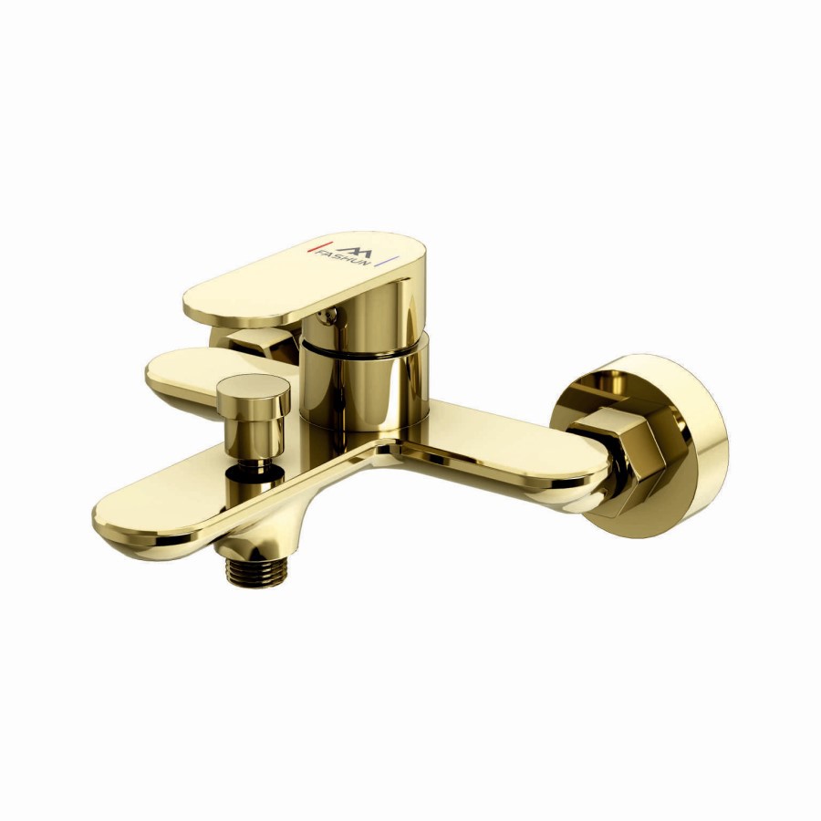 Изображение товара Смеситель для ванны Fashun A3285-35 однорычажный с душевой лейкой цвет золото