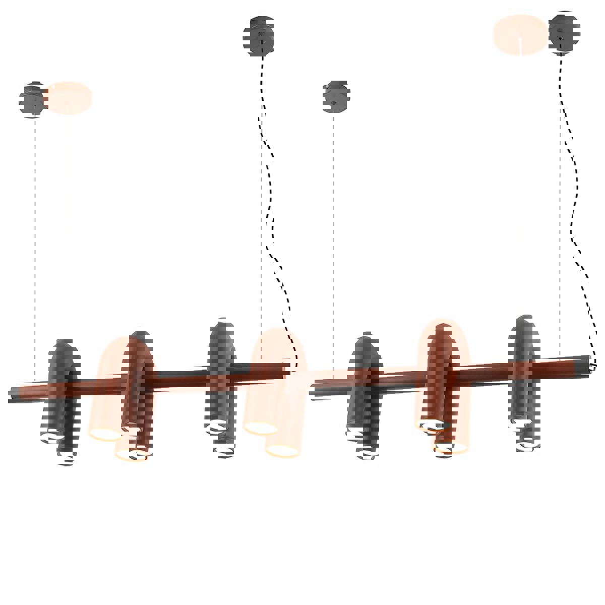 Изображение товара Подвесная люстра Kink Light Канти 15 м² с регулируемым белым светом коричневый