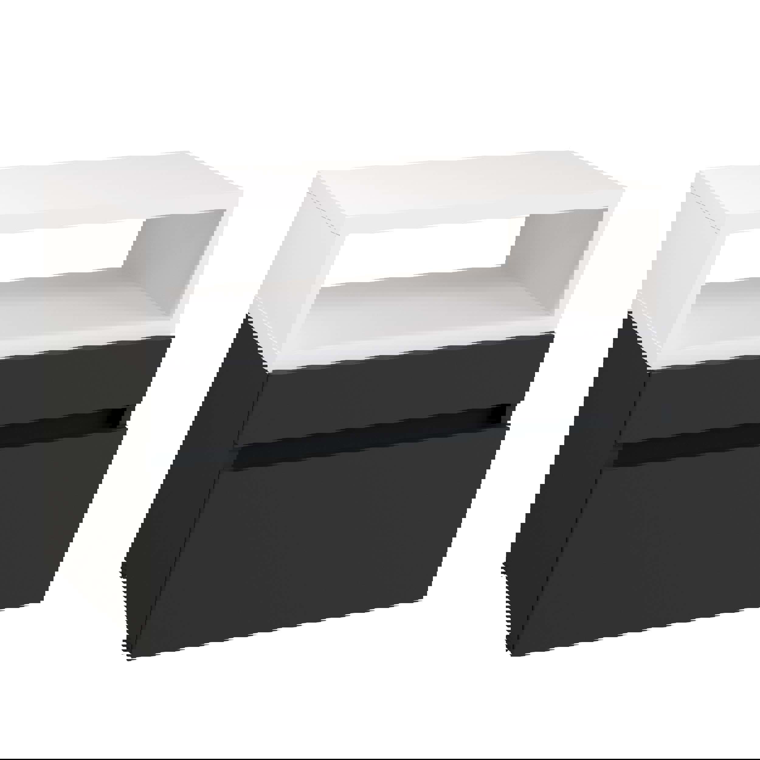 Изображение товара Тумба прикроватная Атмосфера Нова 50x37x35 см 2 ящика ЛДСП белый антрацит