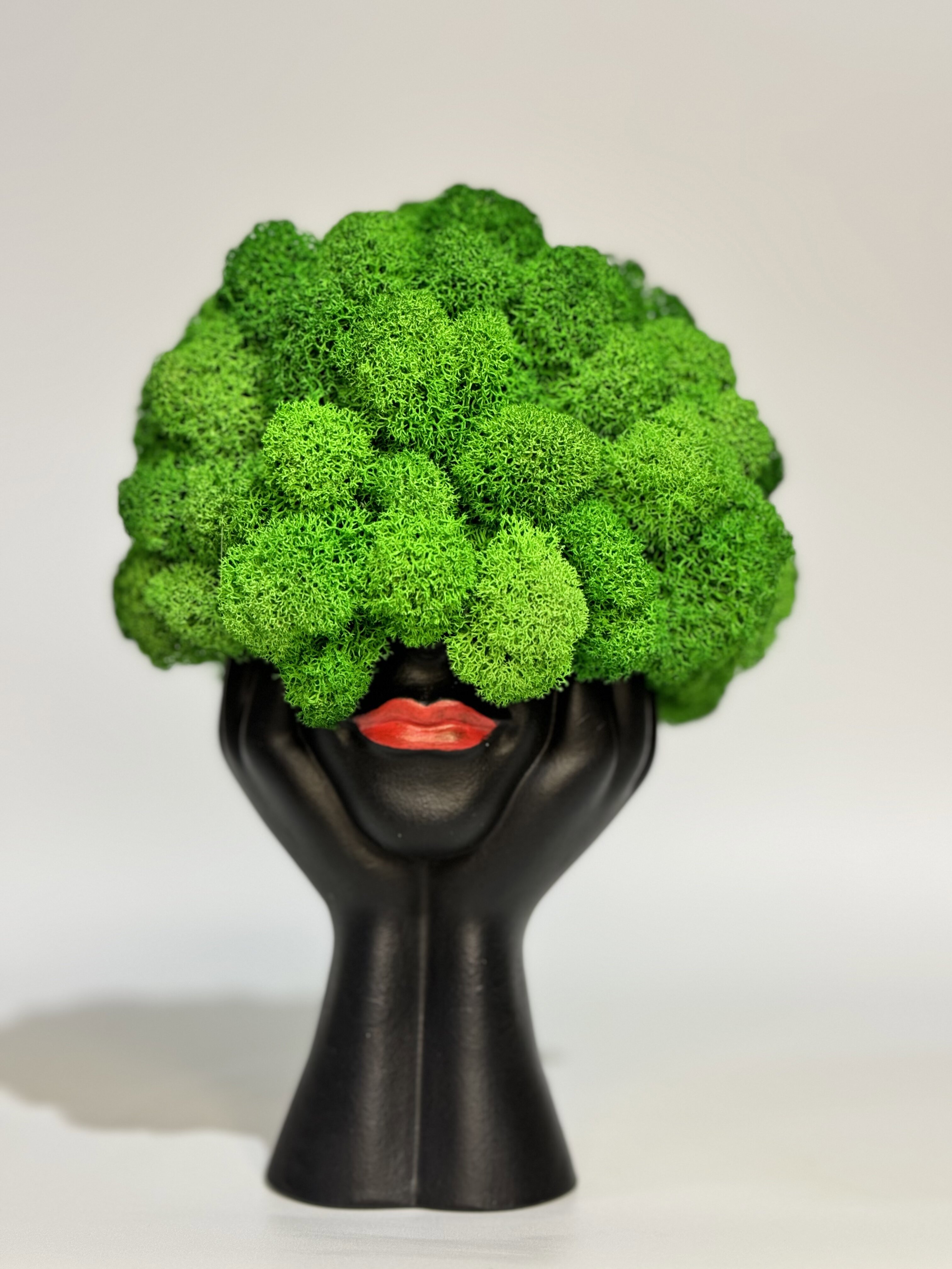 Изображение товара Кашпо гипсовое Floral Рука лицо Черное