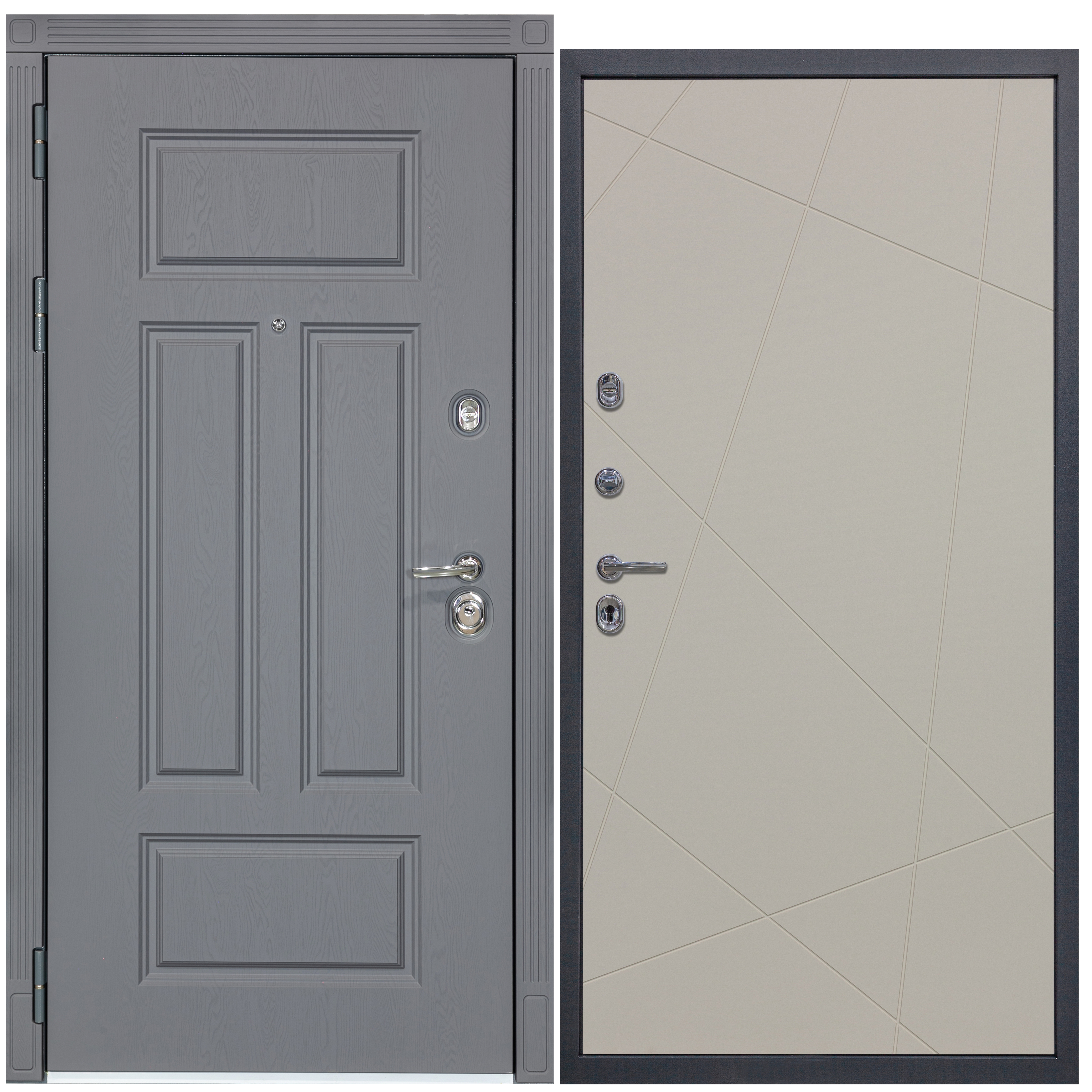 Изображение товара Входная дверь Diva ДХ-29 205x86см левый ясень графит/Д11 софт шампань
