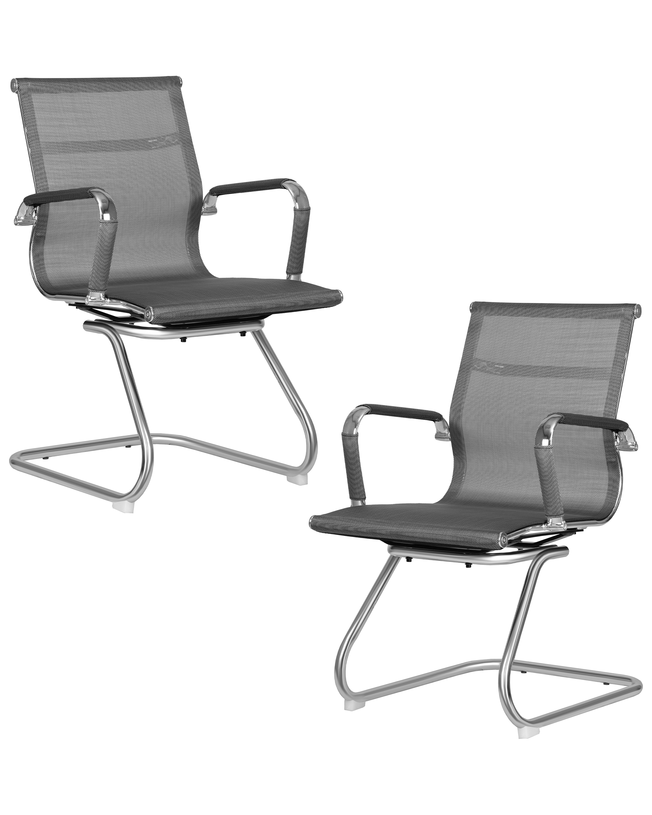 Изображение товара Офисное кресло 2 шт Dobrin CODY MESH LMR-102N_Mesh 53.5x88x60 см ткань цвет серый