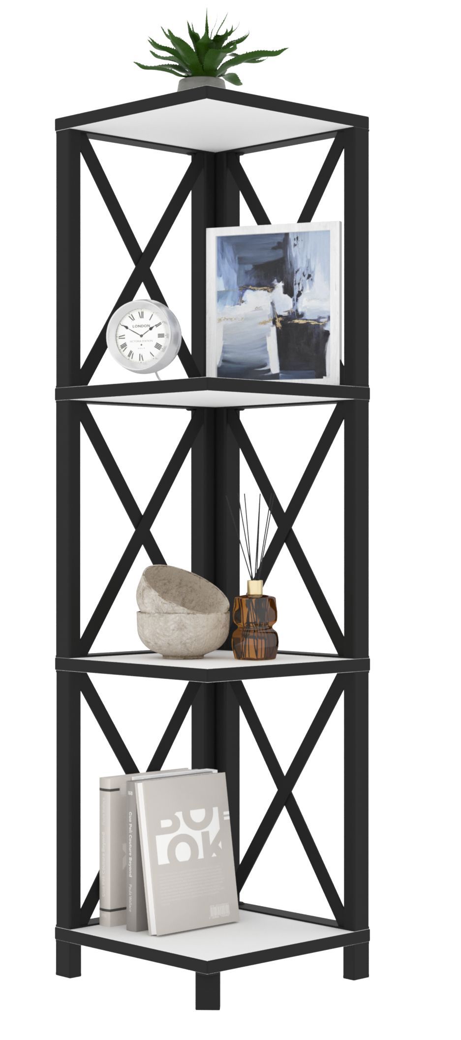 Изображение товара Стеллаж с полками Make mebel Лофт Слим-4 29х112х29 см для дома и ванной