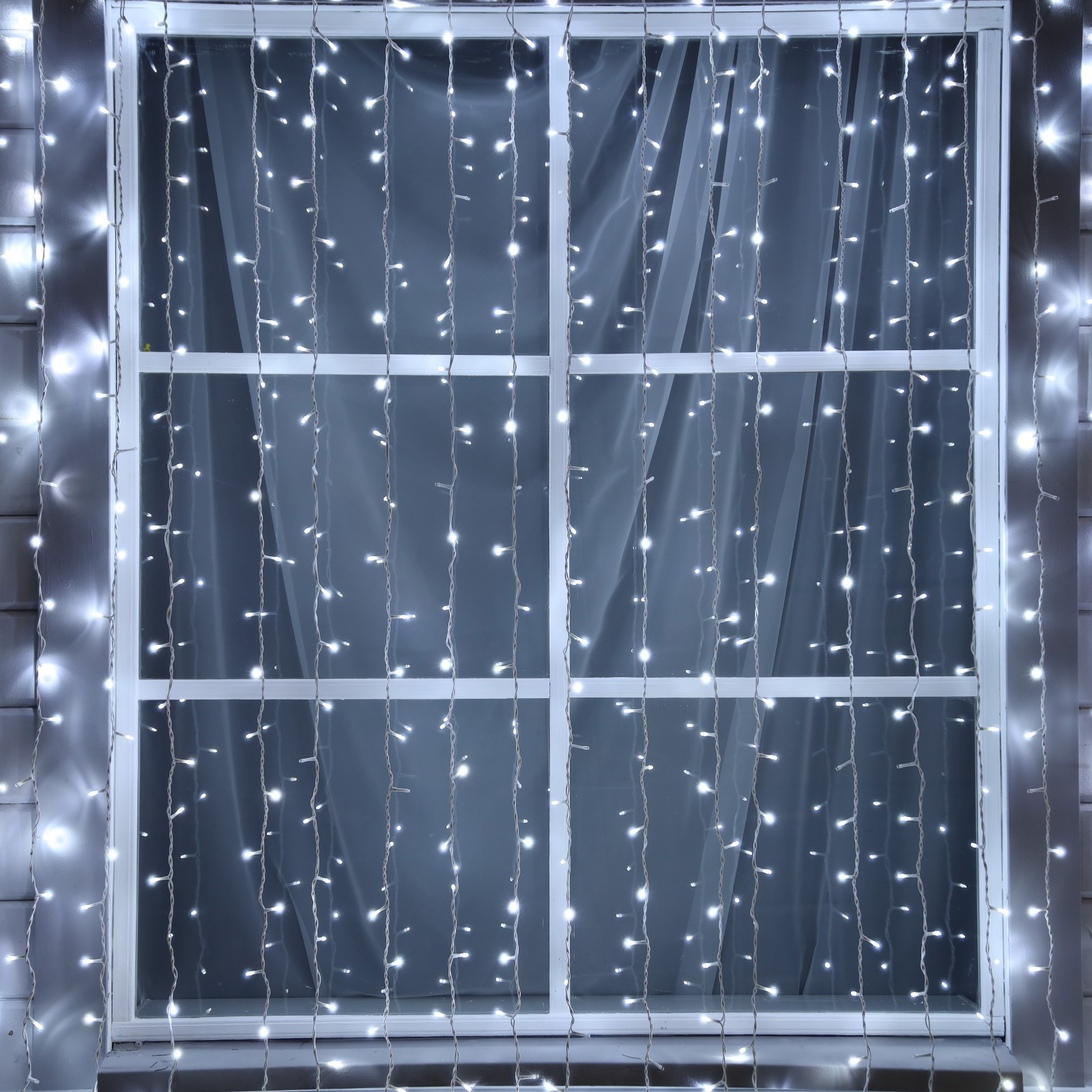 Изображение товара Электрогирлянда занавес 2x2 м 760 LED IP44 холодный белый мерцание