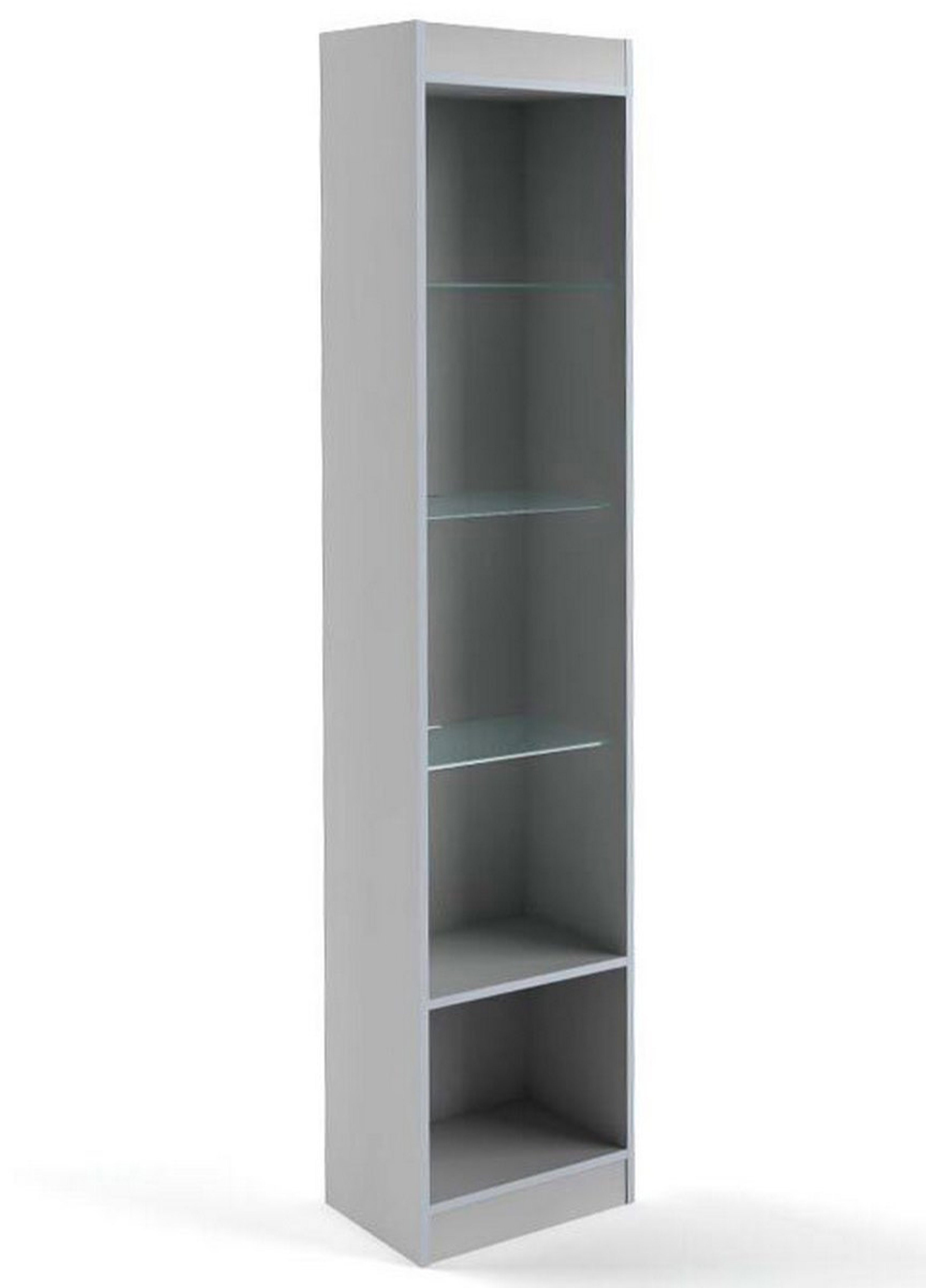 Изображение товара Шкаф-витрина 45x200 см Универсал №6-45-Д серый без дверей