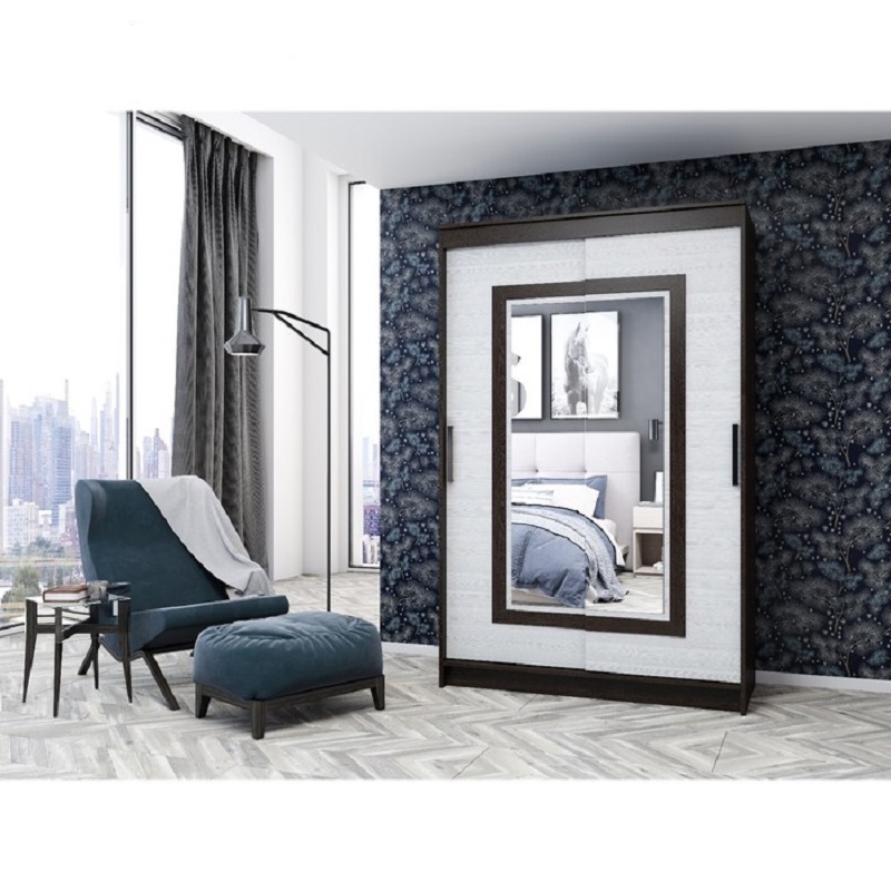 Изображение товара Шкаф-купе Клик Мебель Элегант 126x200x59 см ЛДСП цвет дуб/венге