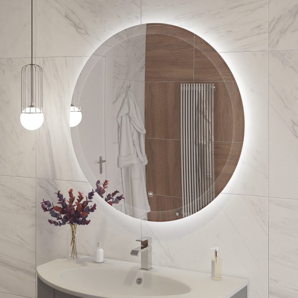 Изображение товара Зеркало для ванной Cezares Eco CZR-SPC-ECO-900-LED-TCH с подсветкой 90x90см