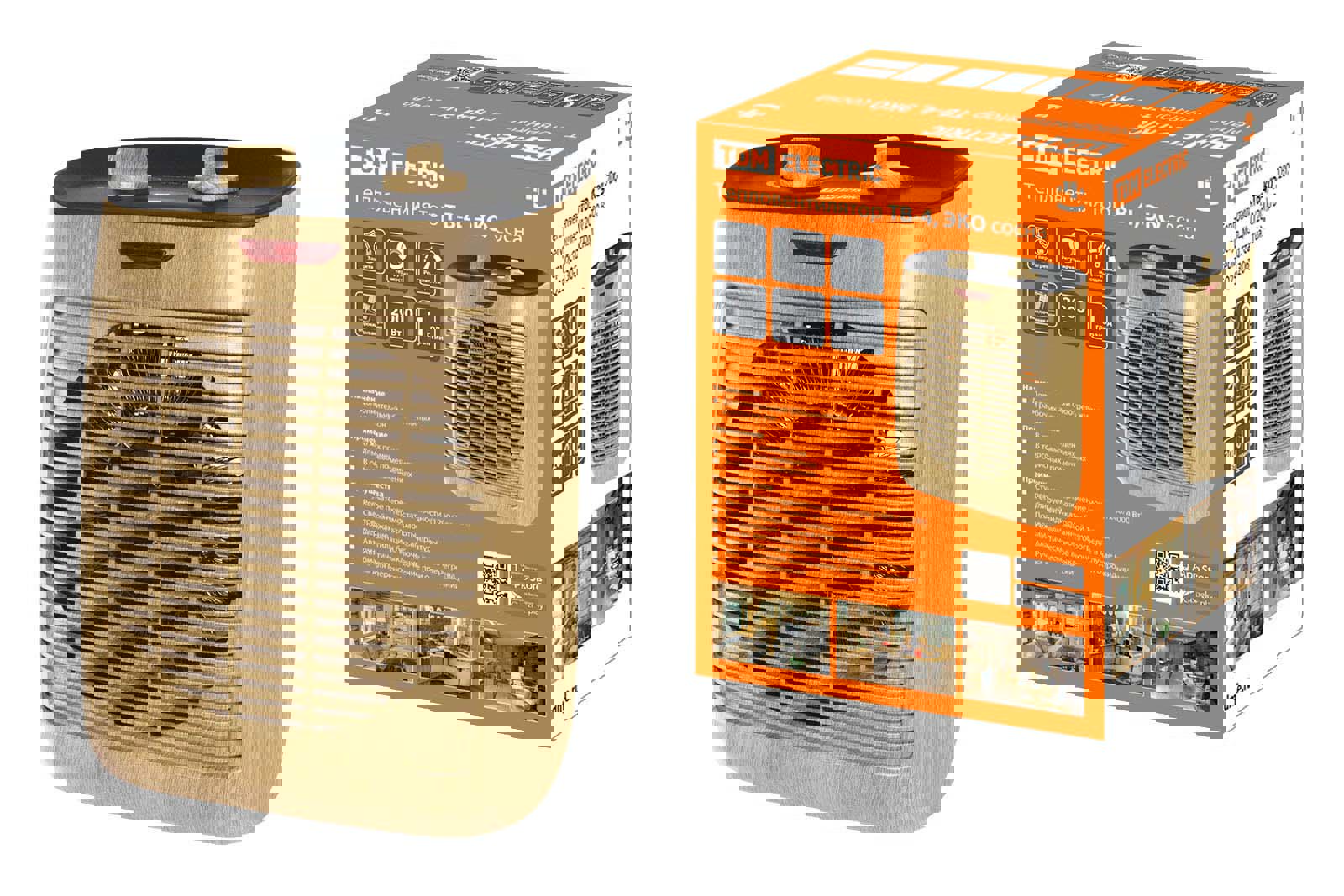 Изображение товара Тепловентилятор TDM Electric ТВ-4 Эко 2000 Вт пластик сосна