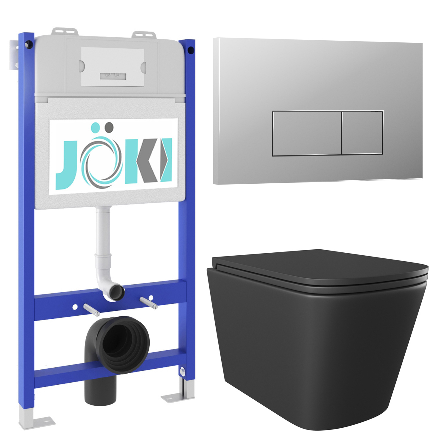 Изображение товара Комплект инсталляция с унитазом Joki JKS302MB033202CH цвет черный