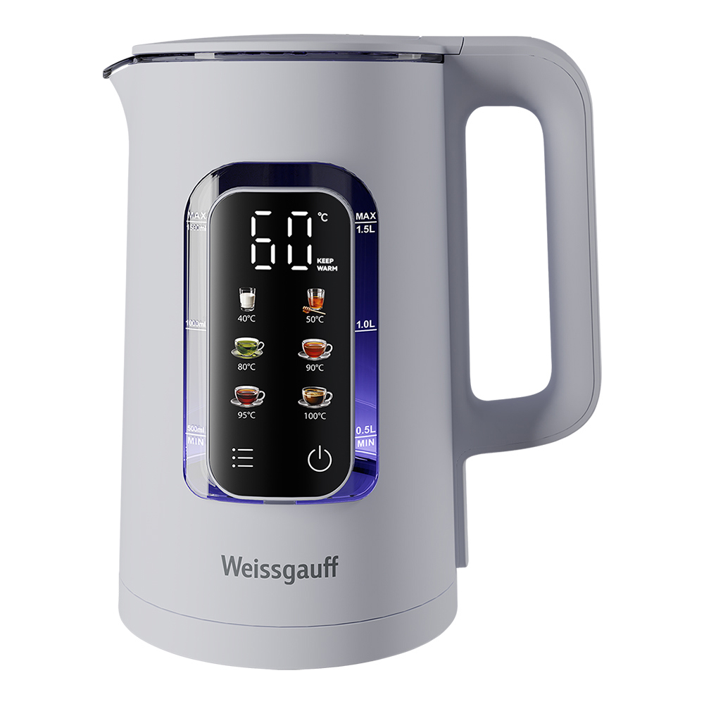 Изображение товара Электрический чайник Weissgauff WK 1500 Dt Touch BodyCool 1.5 л сенсорный современный