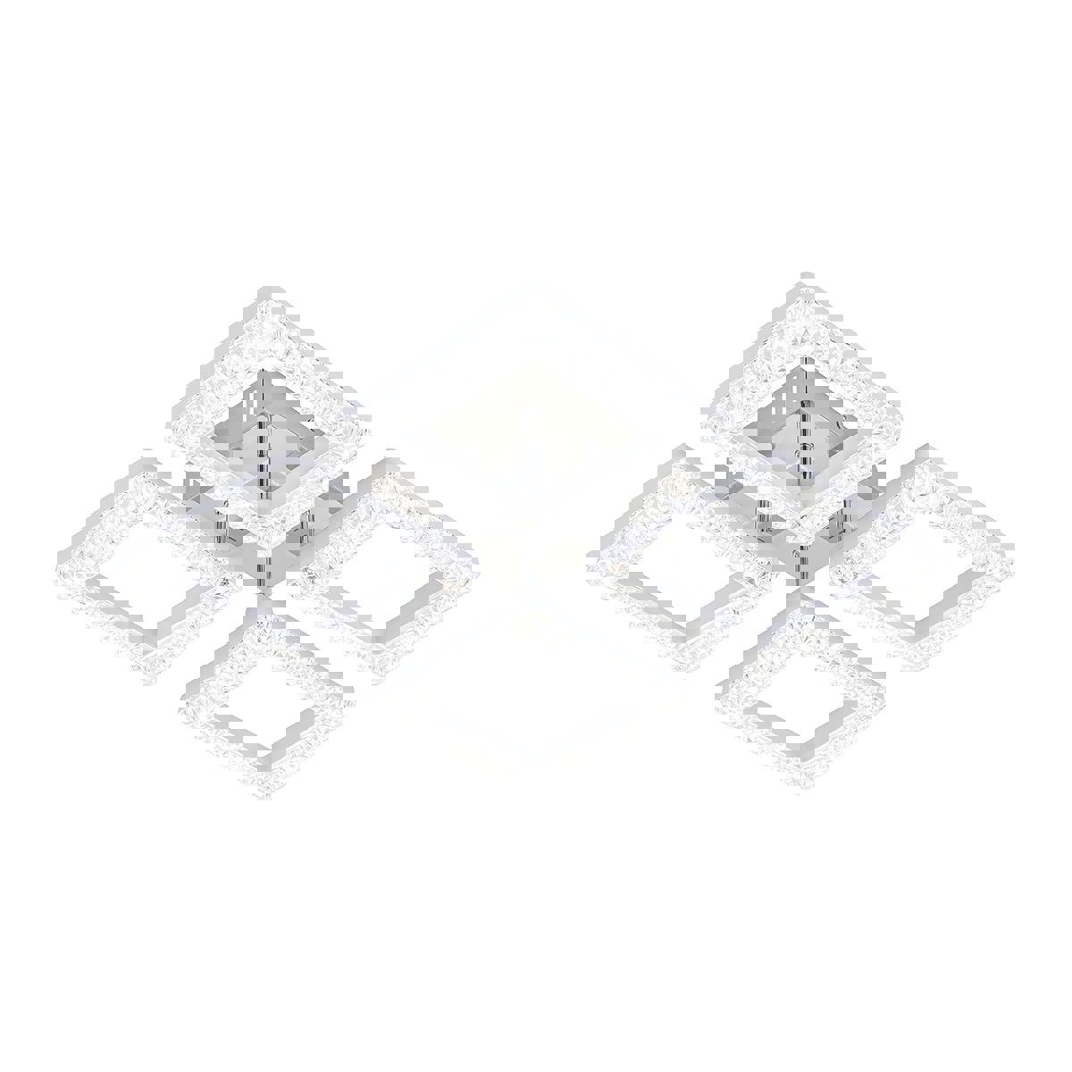 Изображение товара Люстра потолочная светодиодная Escada Aquarius 2 кв м пульт управление белая хром