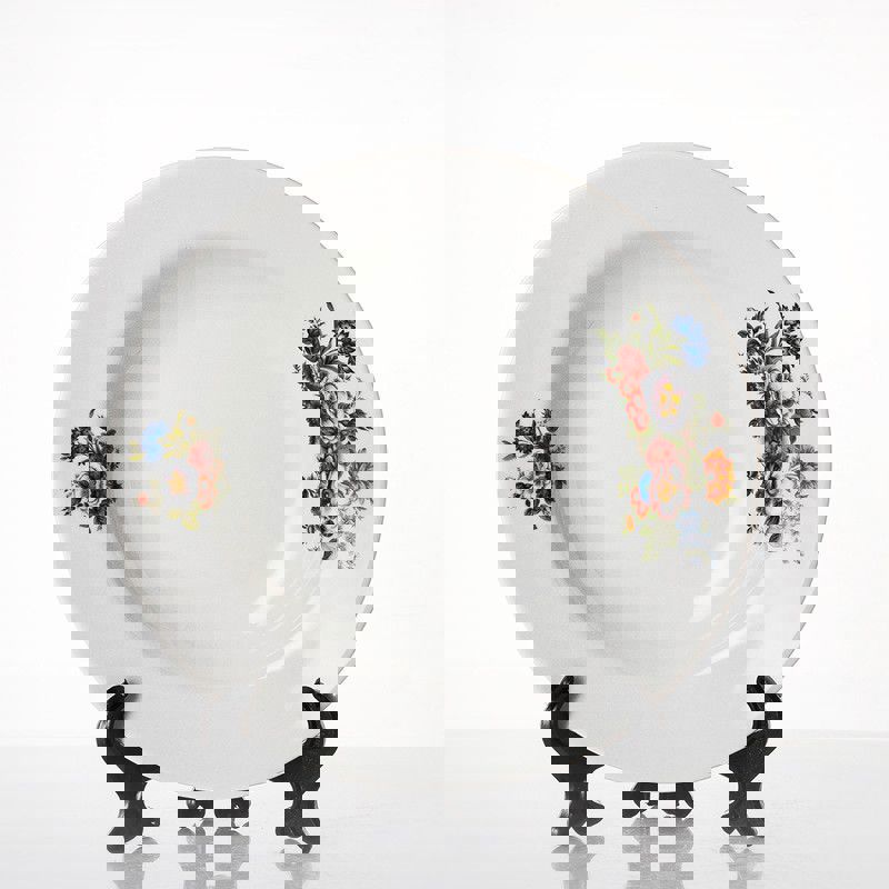 Изображение товара Набор тарелок 20 см Идиллия Добрушский фарфоровый завод 4c0256/4 фарфор цвет букет цветов