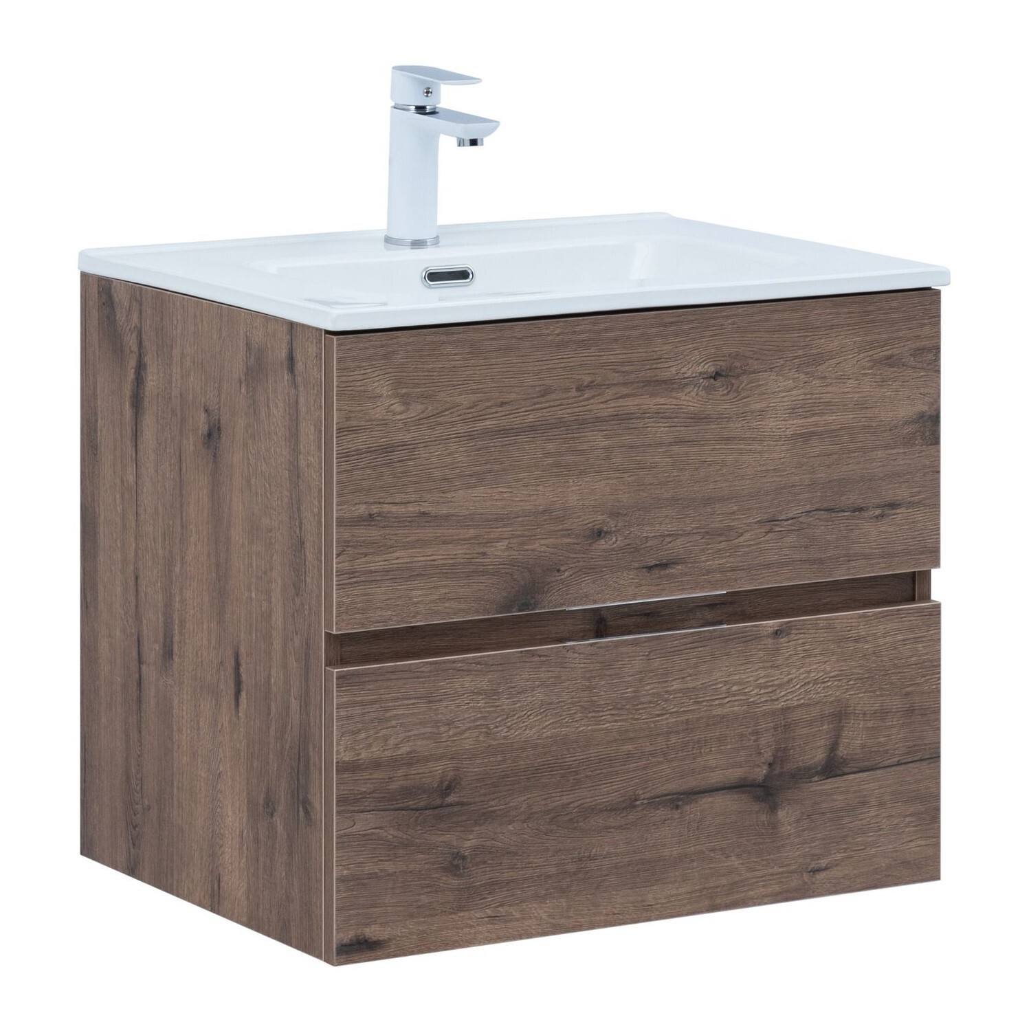 Изображение товара Тумба под раковину Aquanet 60 см напольная серый цвет серия Алвита New