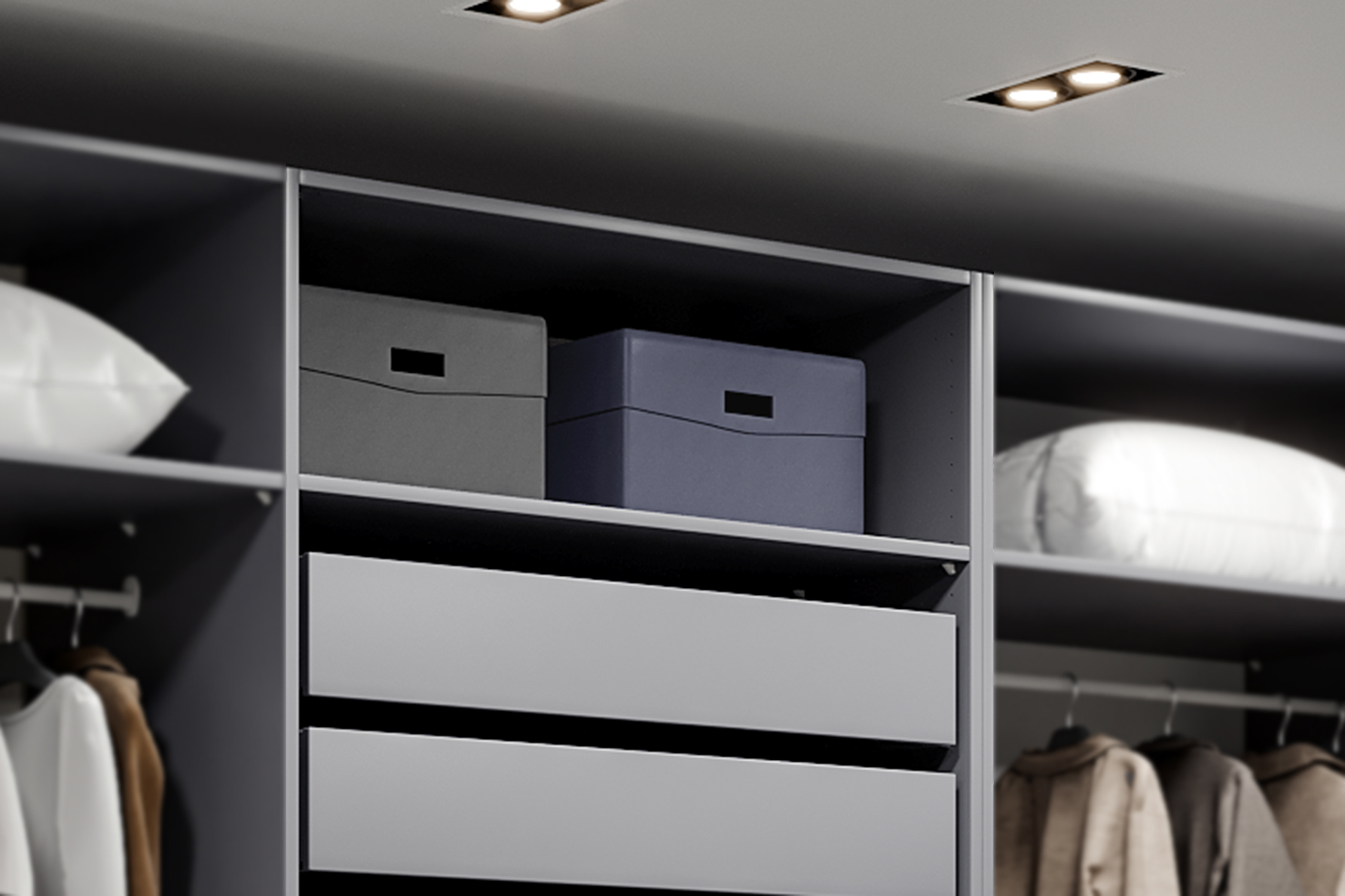 Изображение товара Полка в шкаф 96x58 см из ДСП серого цвета