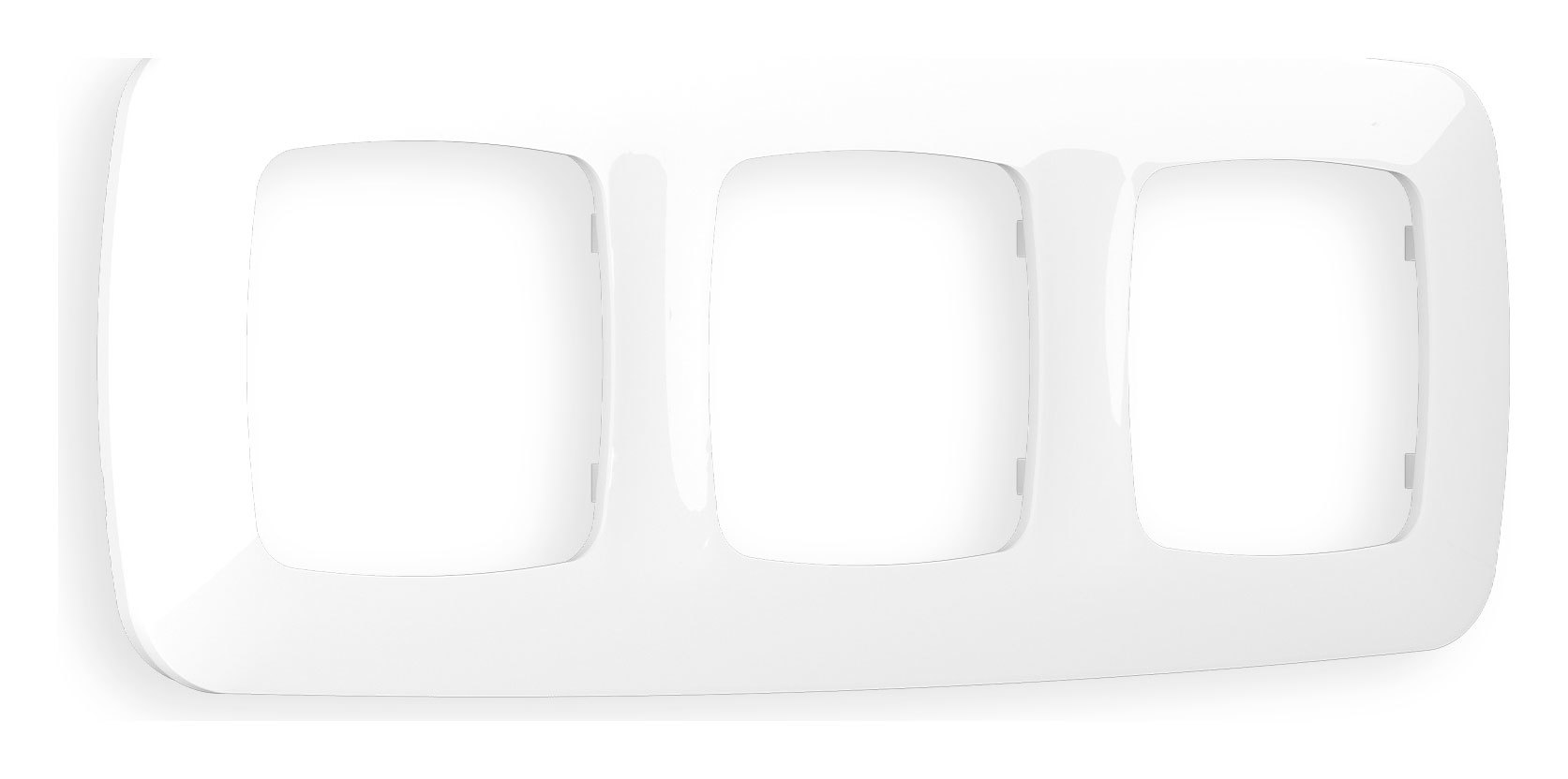 Изображение товара Рамка для розеток и выключателей Ambrella Volt Omega Ecta OF140103 3 поста Белый глянец Изображение товара Рамка для розеток и выключателей Ambrella Volt Omega Ecta OF140103 3 поста Белый глянец