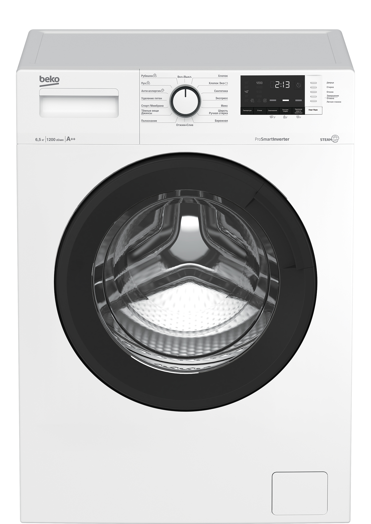 Изображение товара Стиральная машина Beko Wsre 6h612 zawi 59.9x83.9x44 см 6.5 кг цвет белый