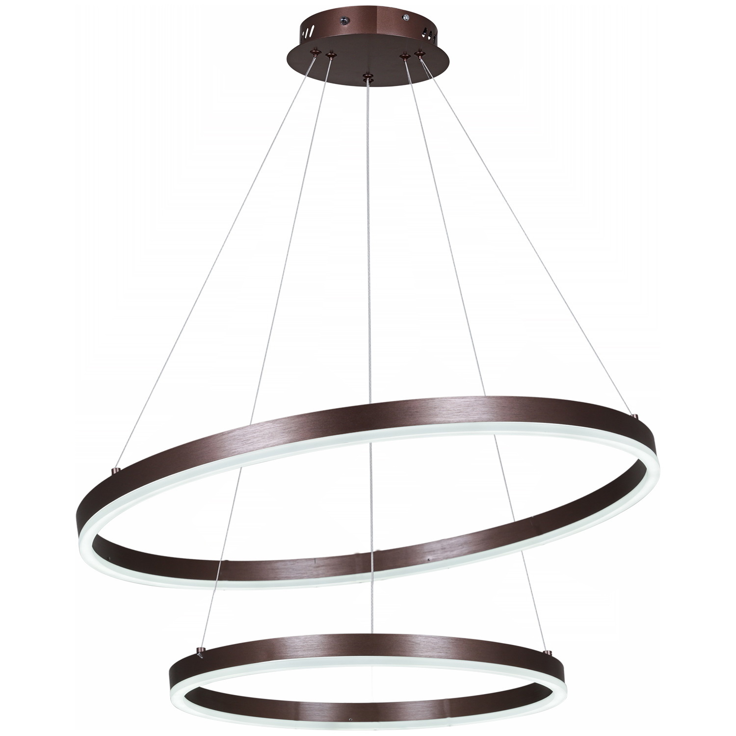 Изображение товара Светильник подвесной светодиодный Reluce 22002-0.9-400+600 с пультом управления 12 м² регулируемый белый свет цвет белый/коричневый