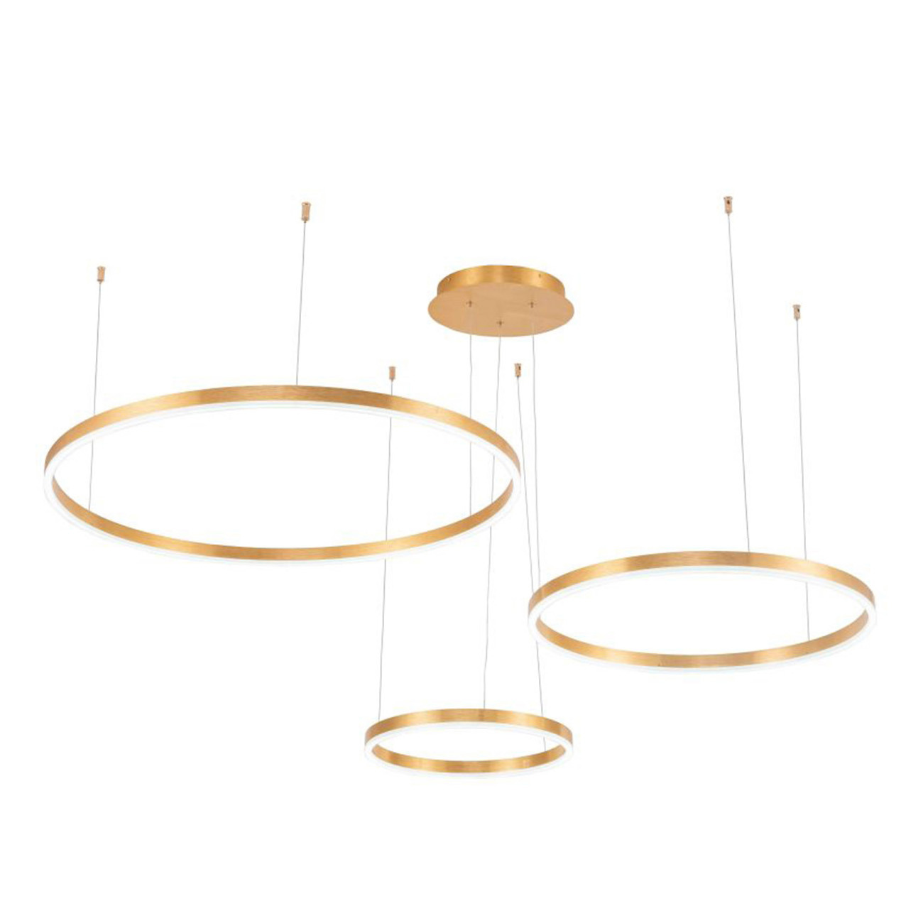 Изображение товара Люстра подвесная светодиодная Planetary 3 плафона бронза белый