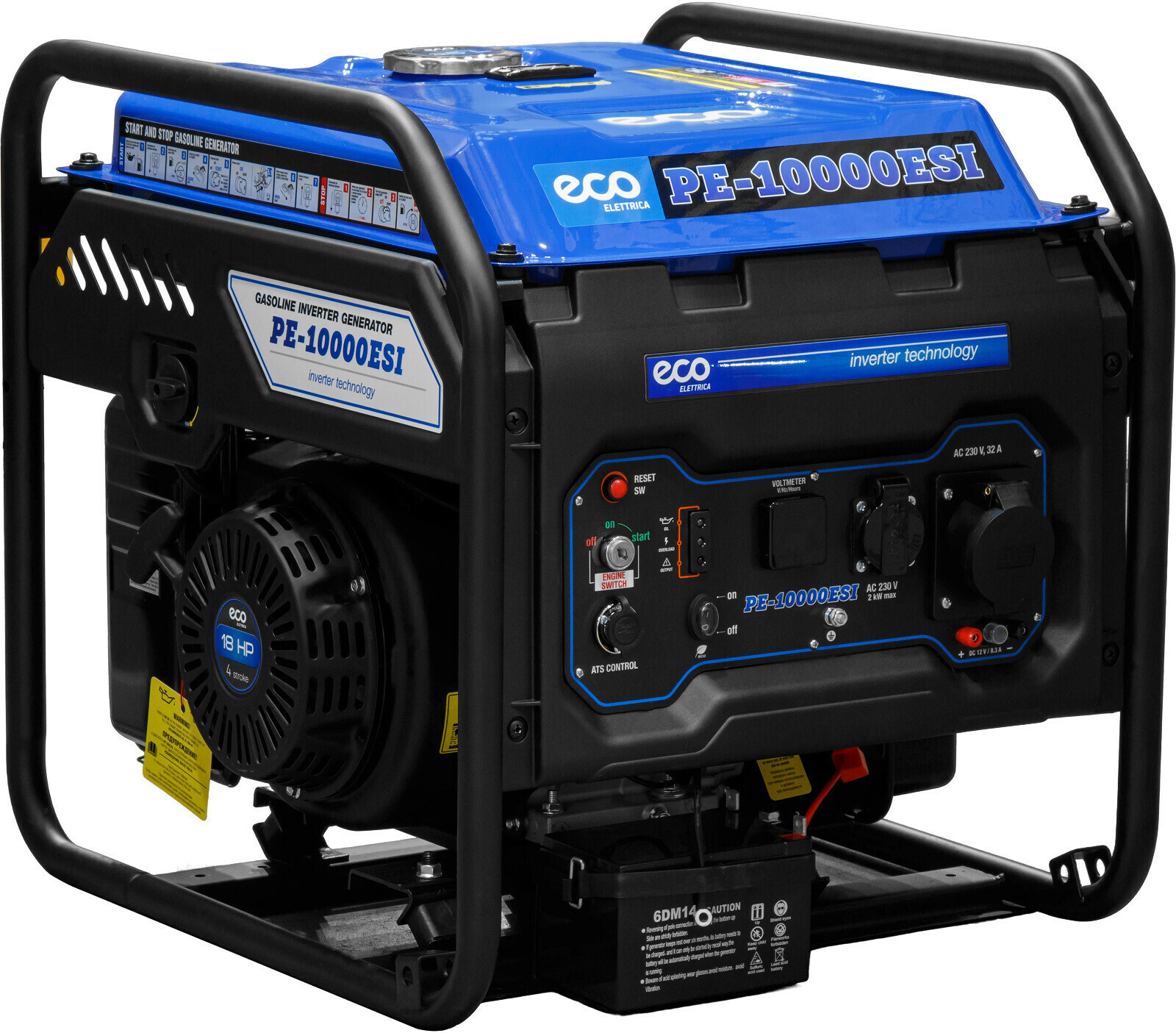 Изображение товара Генератор бензиновый инверторный ECO PE-10000ESI 7 кВт с цифровым дисплеем