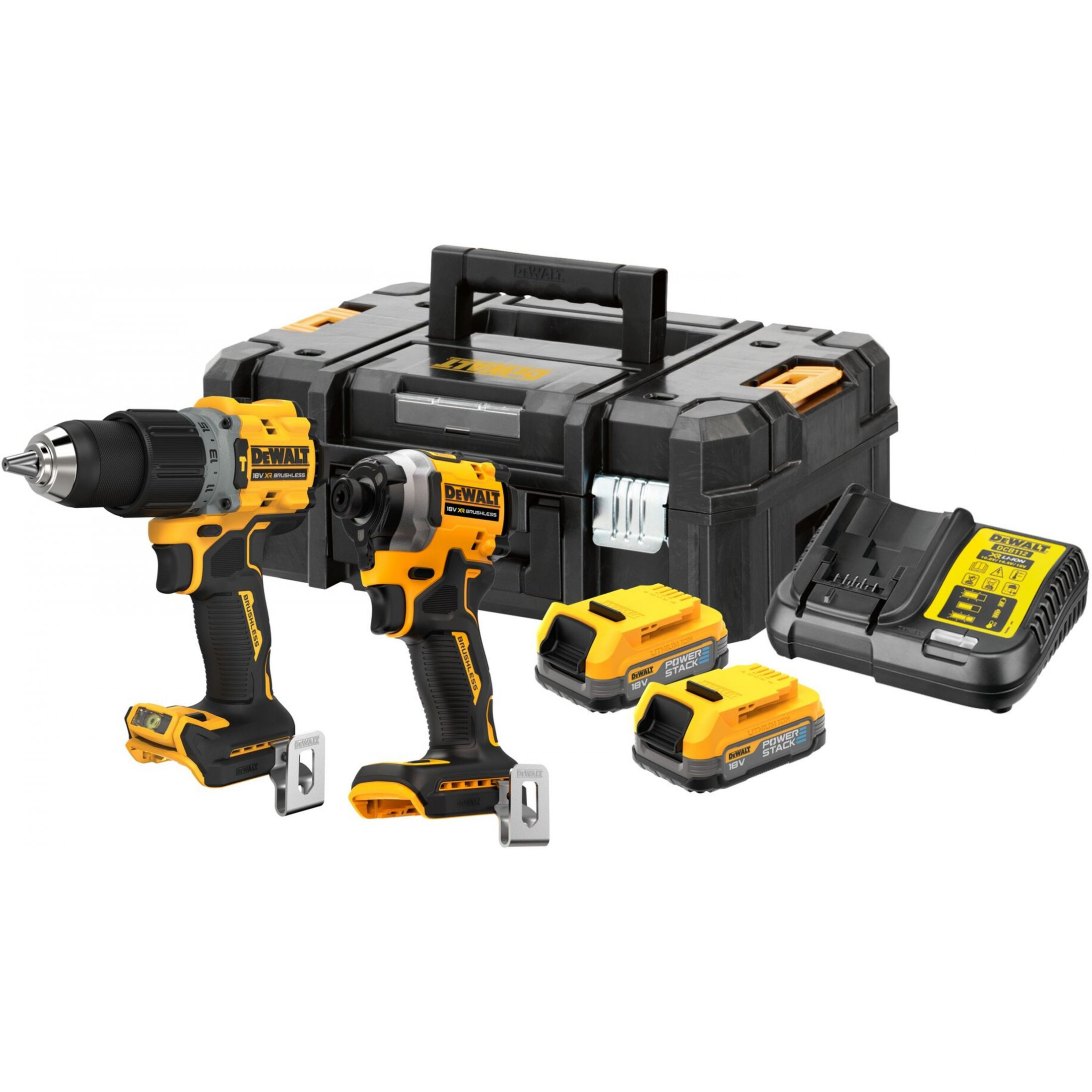 Изображение товара Набор DeWALT DCK2050E2T Дрель-шуруповерт DCD805, импульсный DCF850 18В