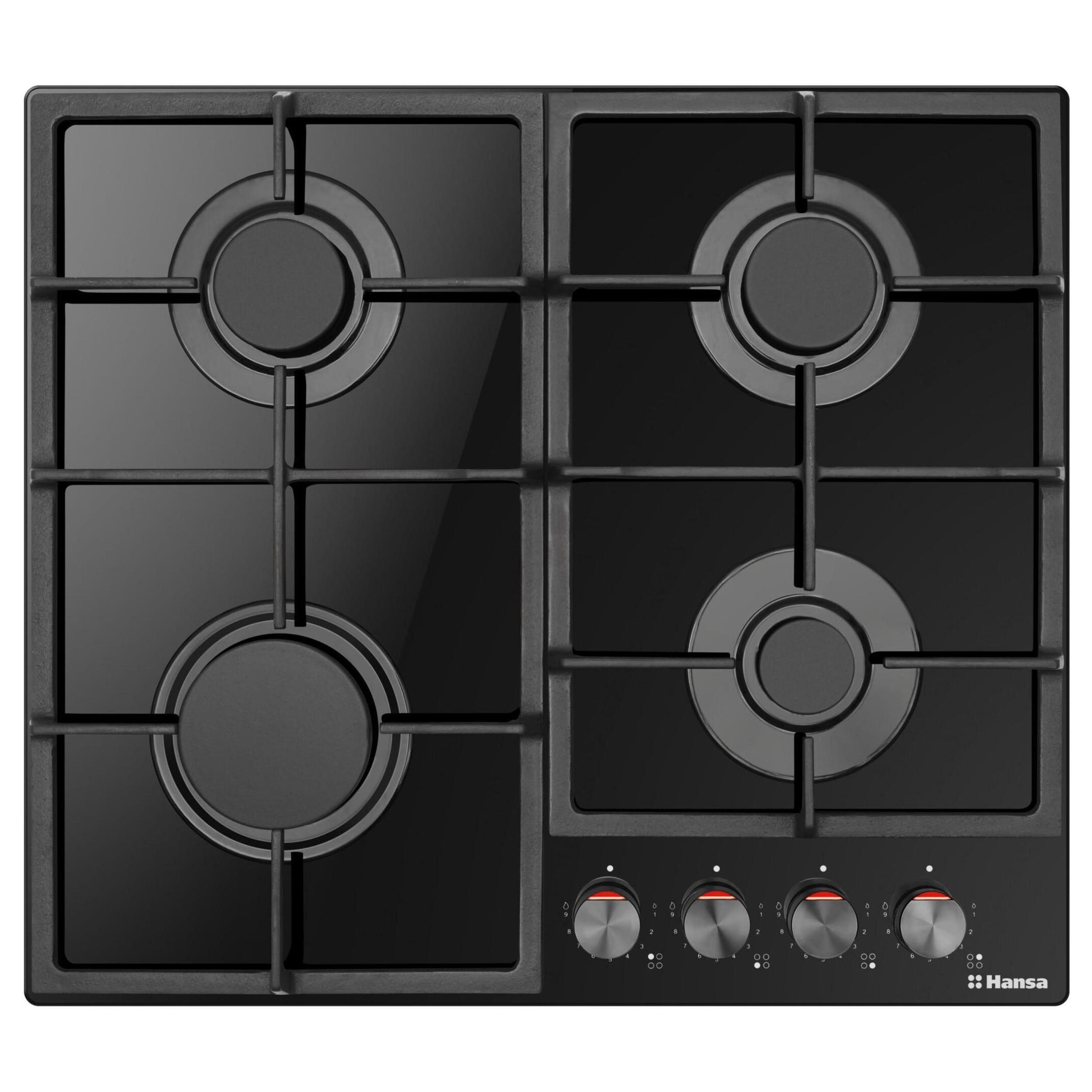 Изображение товара Газовая варочная панель Hansa BHKS630540 черная с 4 конфорками
