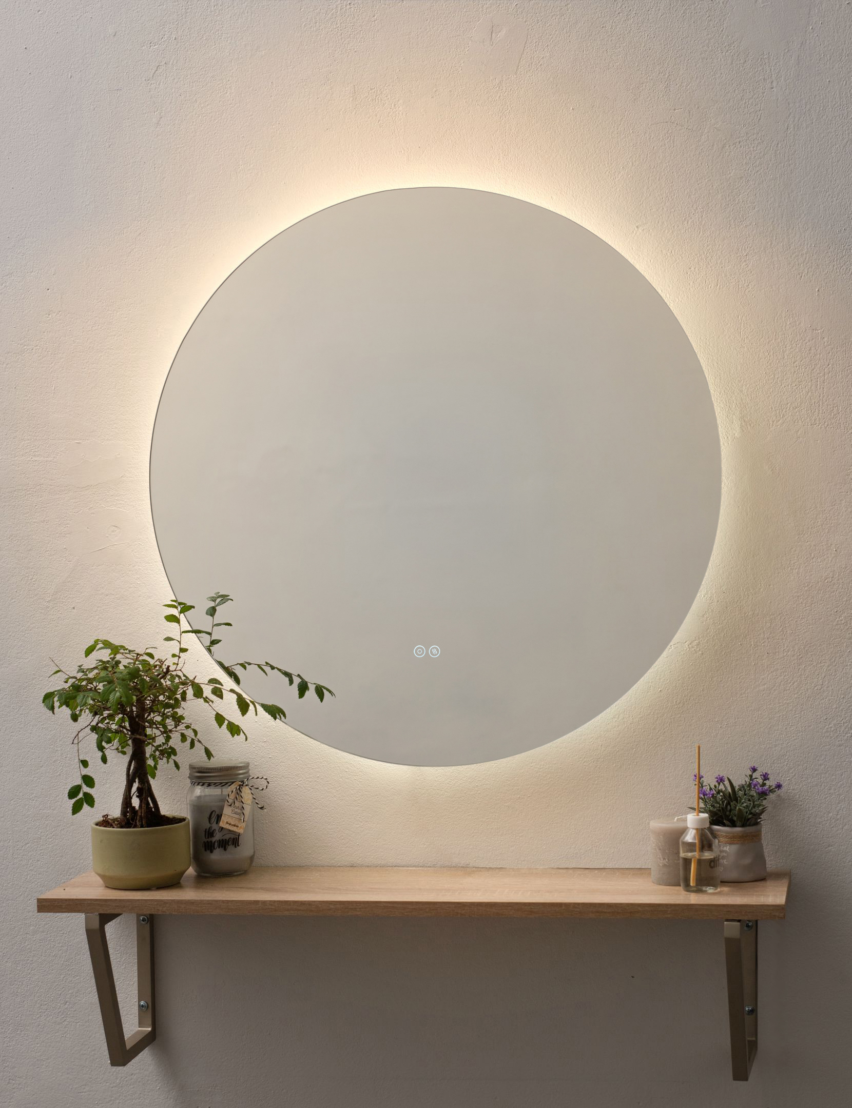 Изображение товара Зеркало для ванной Alfa Mirrors Na-5At с подсветкой 50x50 см