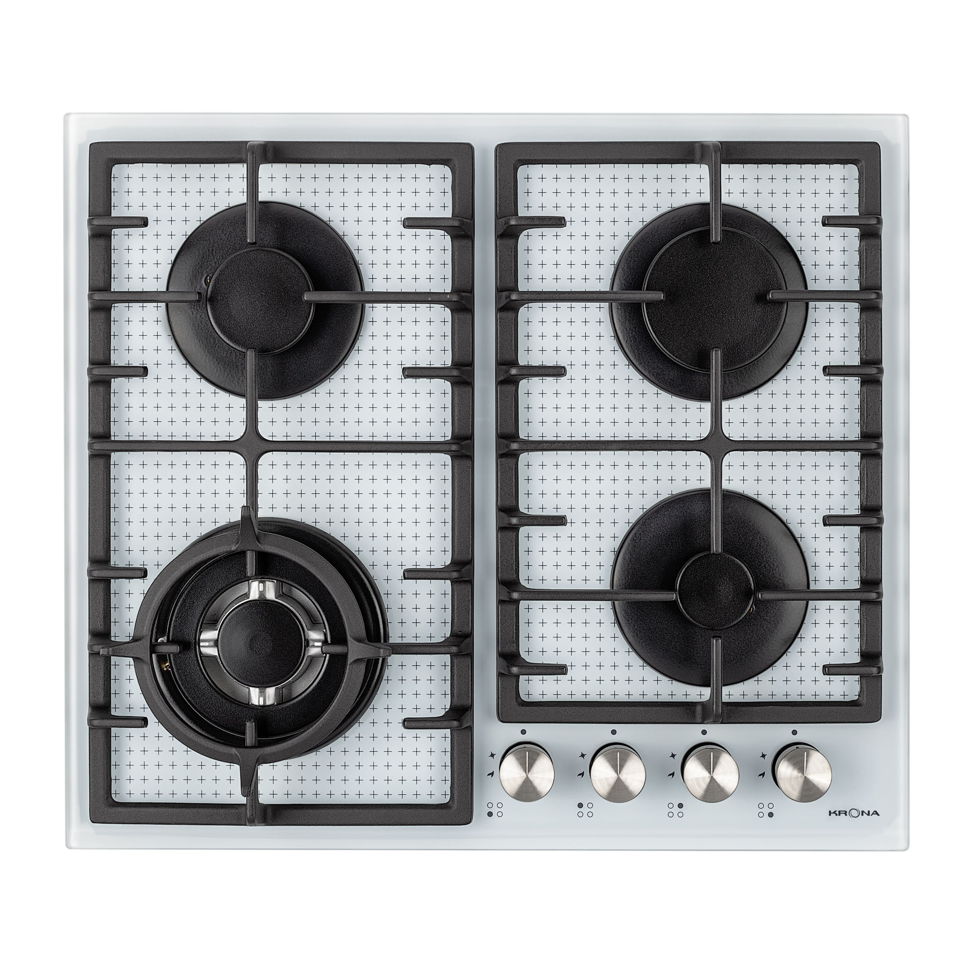 Изображение товара Газовая варочная панель Krona Ardore 59 см 4 конфорки цвет белый