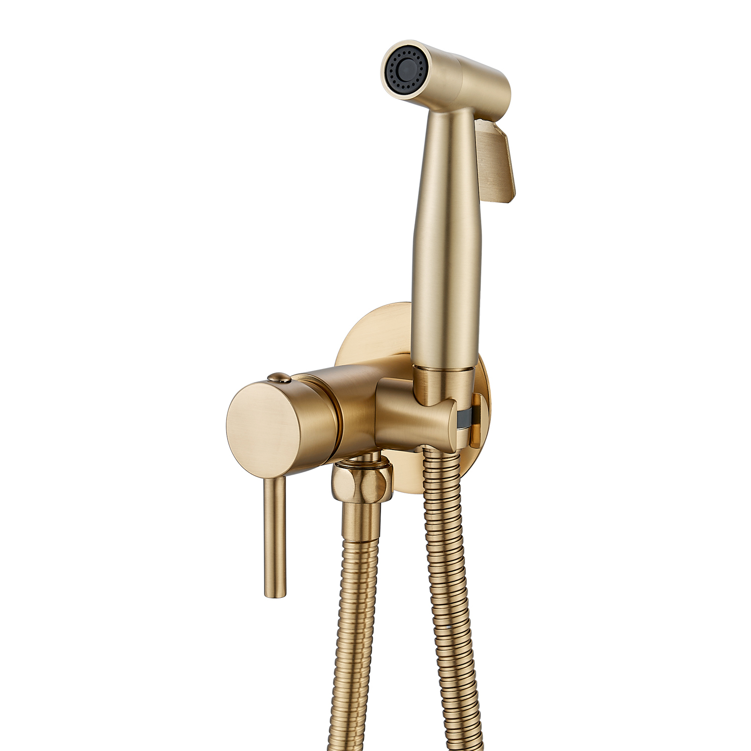 Изображение товара Набор гигиенического душа SHEVANIK S147G-LM матовое золото с керамическим картриджем