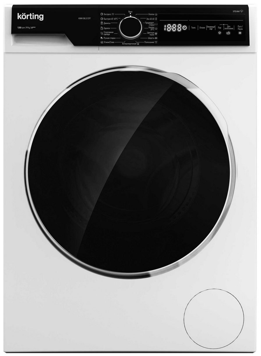 Изображение товара Стиральная машина Korting Kwm 58Ls1297 59.70x84.50x58.20 см 9 кг цвет белый