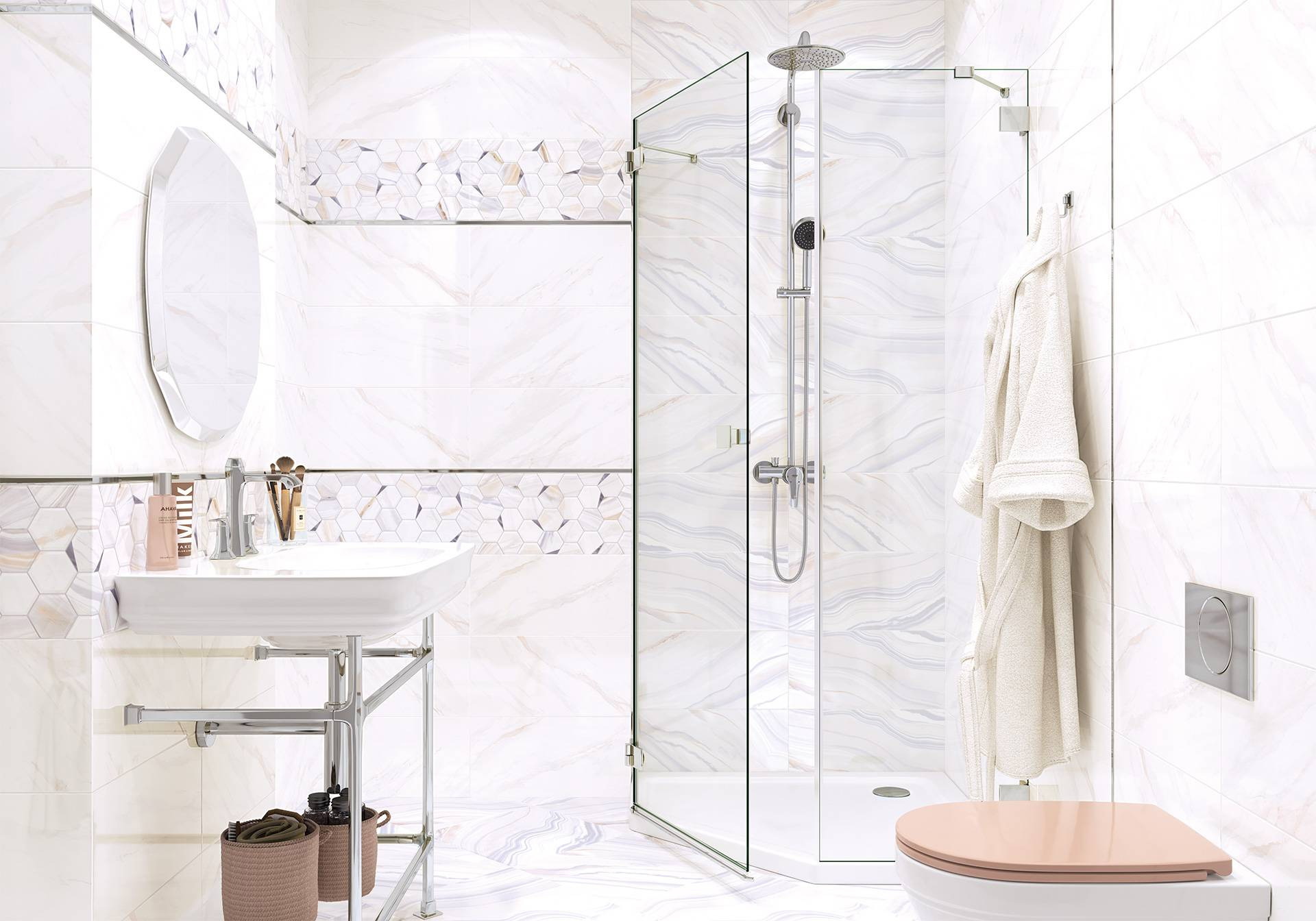 Изображение товара Керамогранит Altacera WT9ETE05 24.9x50 см, сиреневый, глянцевый