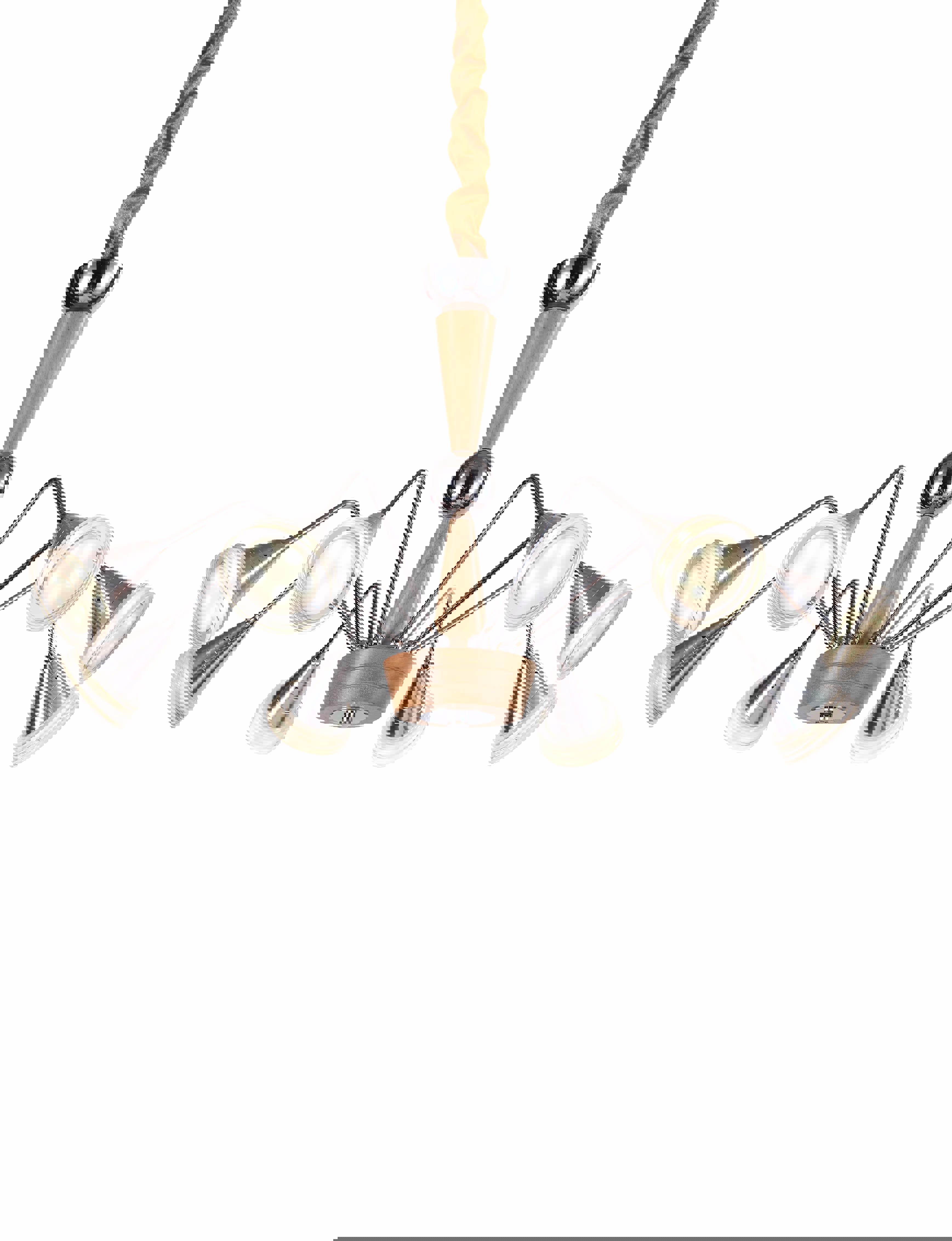 Изображение товара Подвесная светодиодная люстра Lucia Tucci Natura 072.8 23.5 м² Теплый белый Дерево