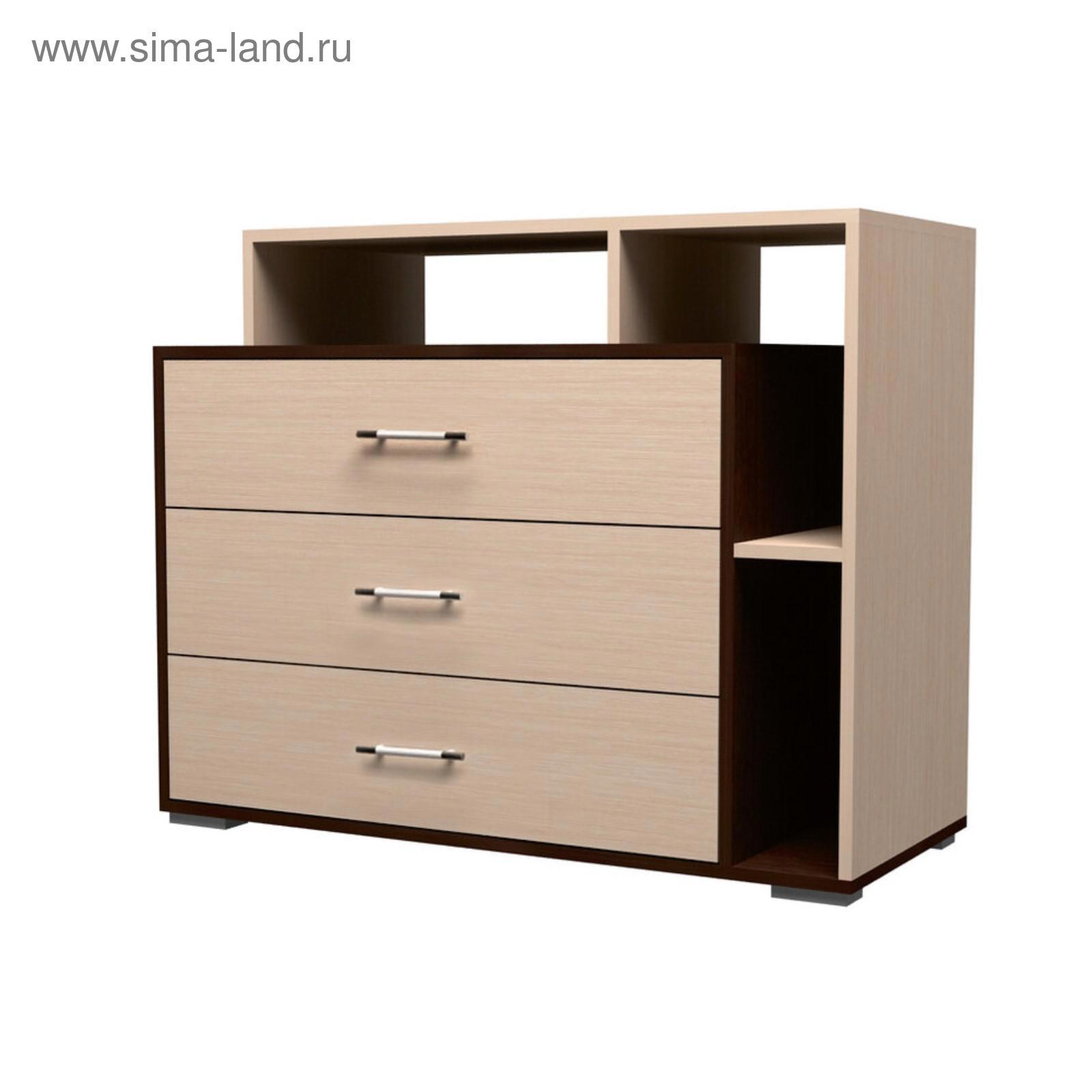 Изображение товара Комод Юнона 3 ящика 100x42.6x80 см ЛДСП цвет kraft