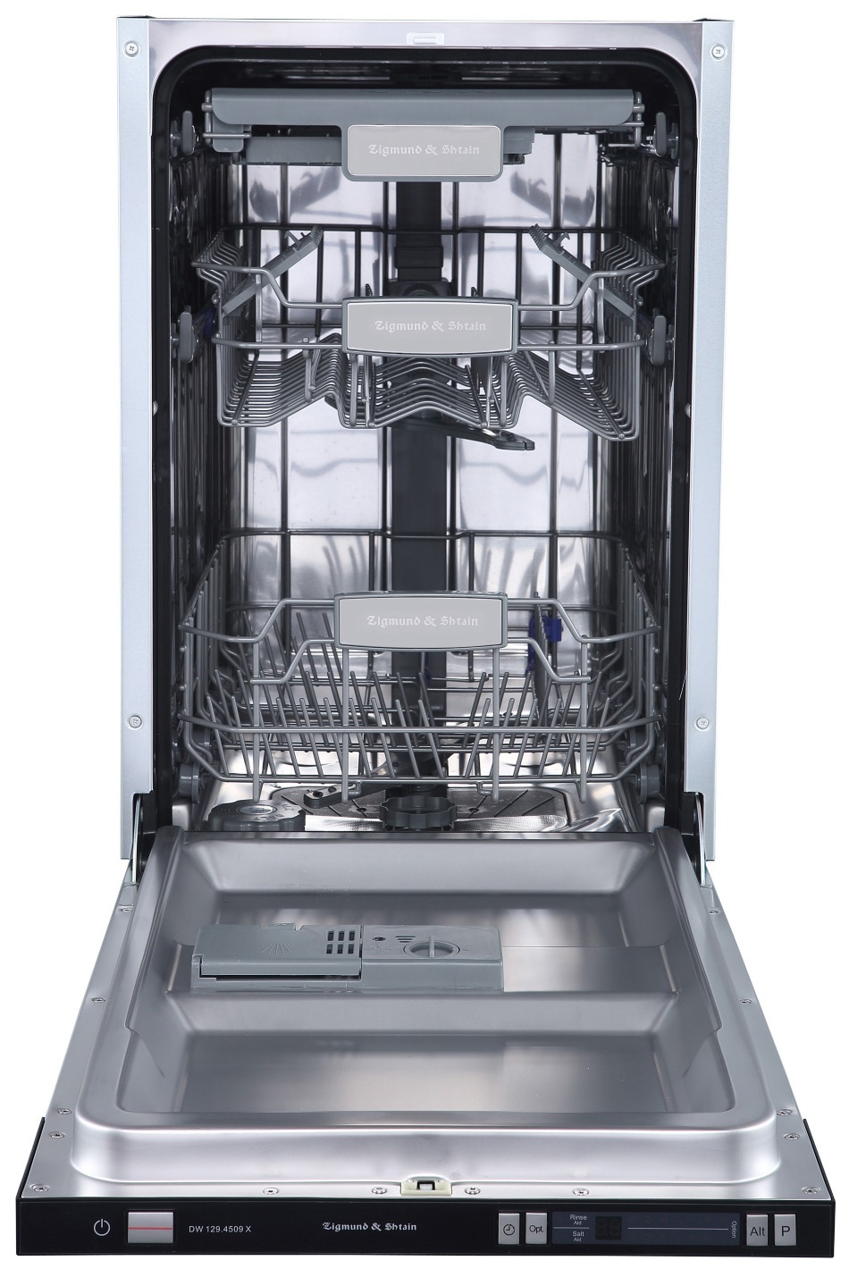Изображение товара Встраиваемая посудомоечная машина Zigmund Shtain DW 129.4509 X 44.8 см 9 программ серый