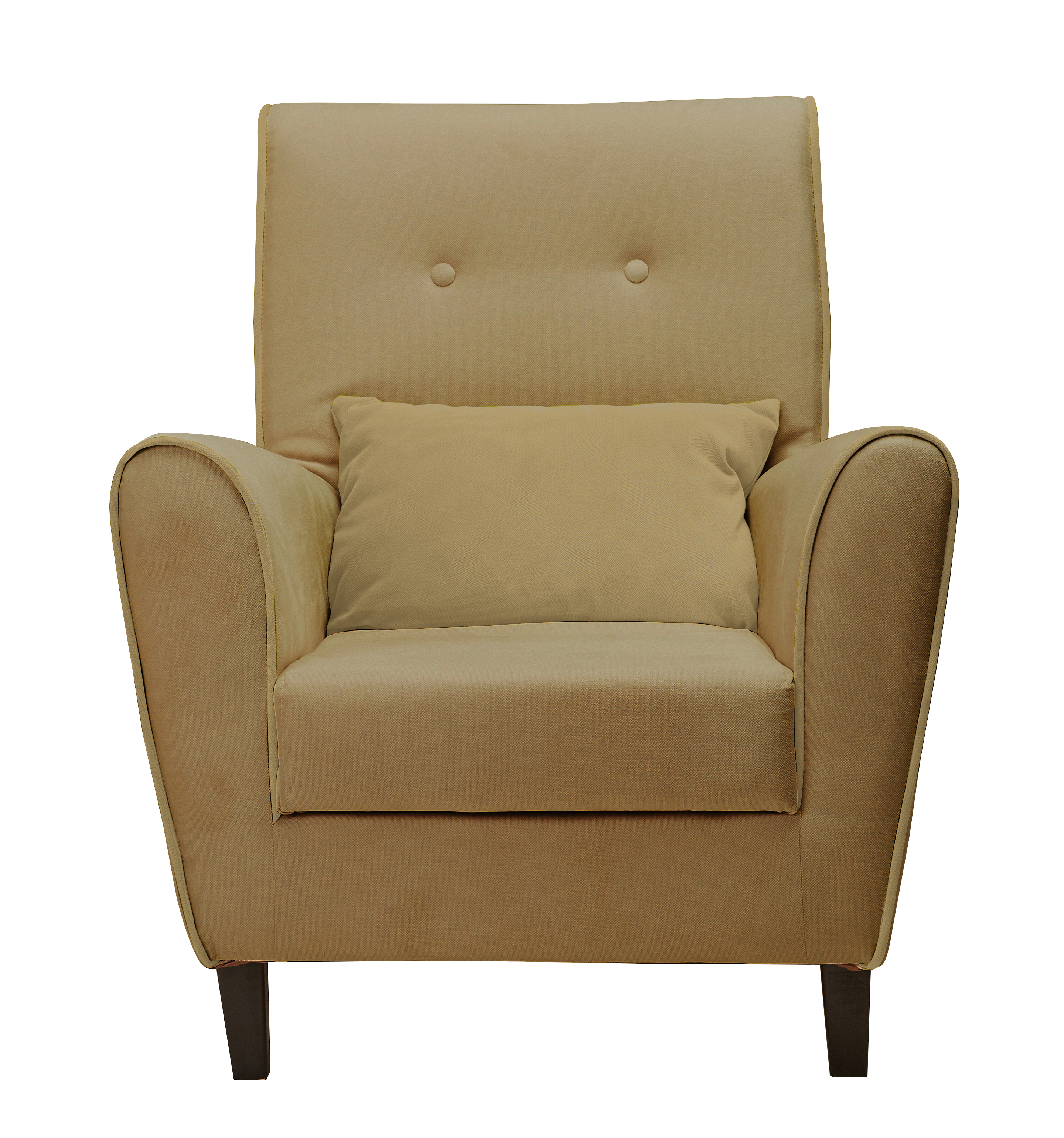 Изображение товара Кресло Диван не мебель Френсис 57x91x66 см велюр цвет светло-коричневый