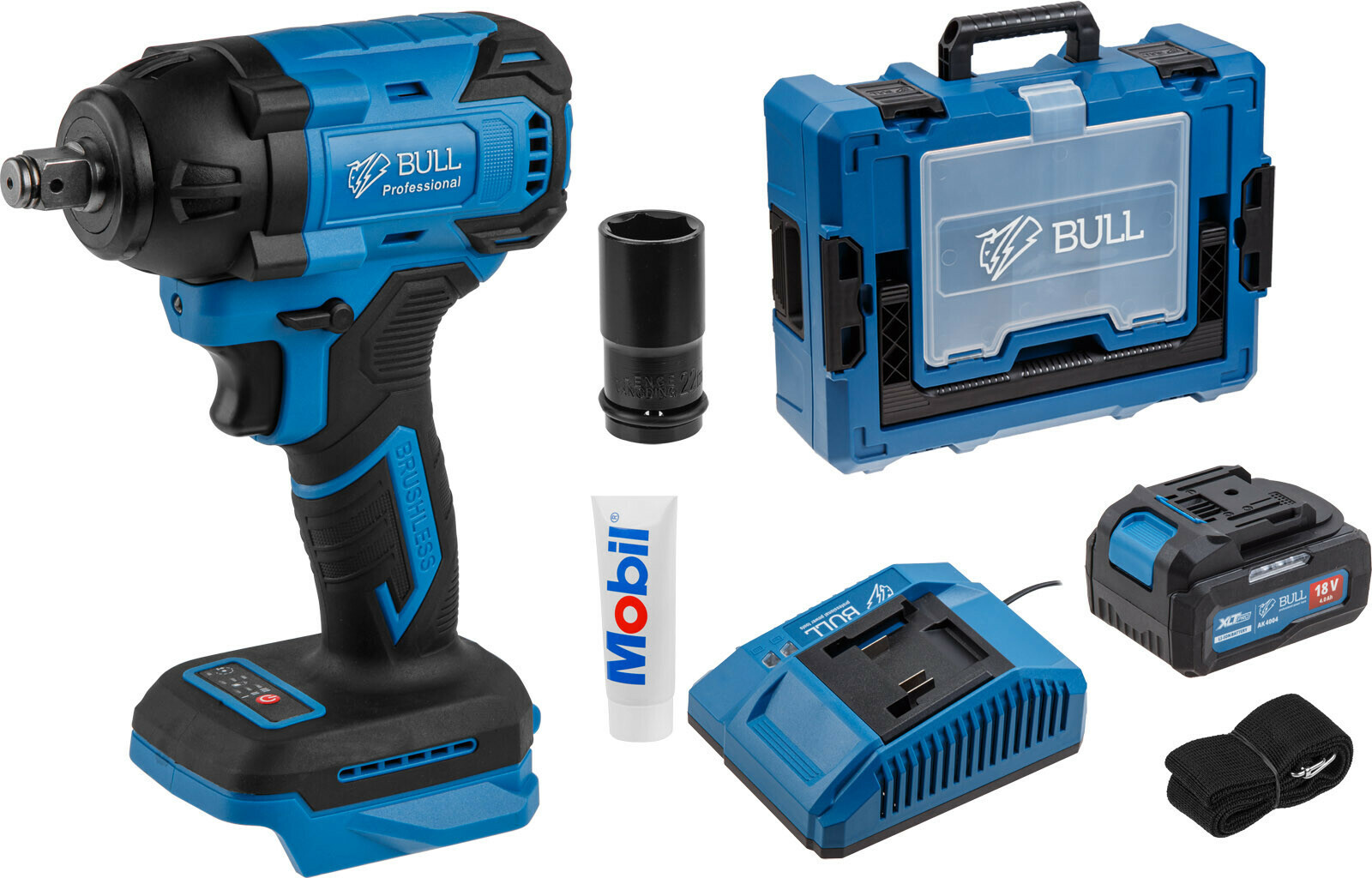 Изображение товара Гайковерт аккумуляторный BULL SC 1804 Xcase XLTpro 18 В 400 Нм