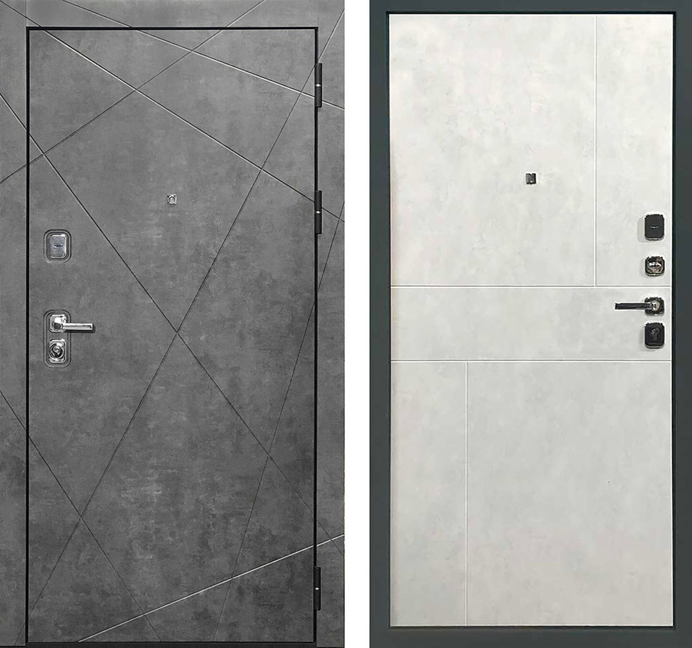 Изображение товара Входная дверь Двери регионов Прогресс правый 207x98см светлый бетон