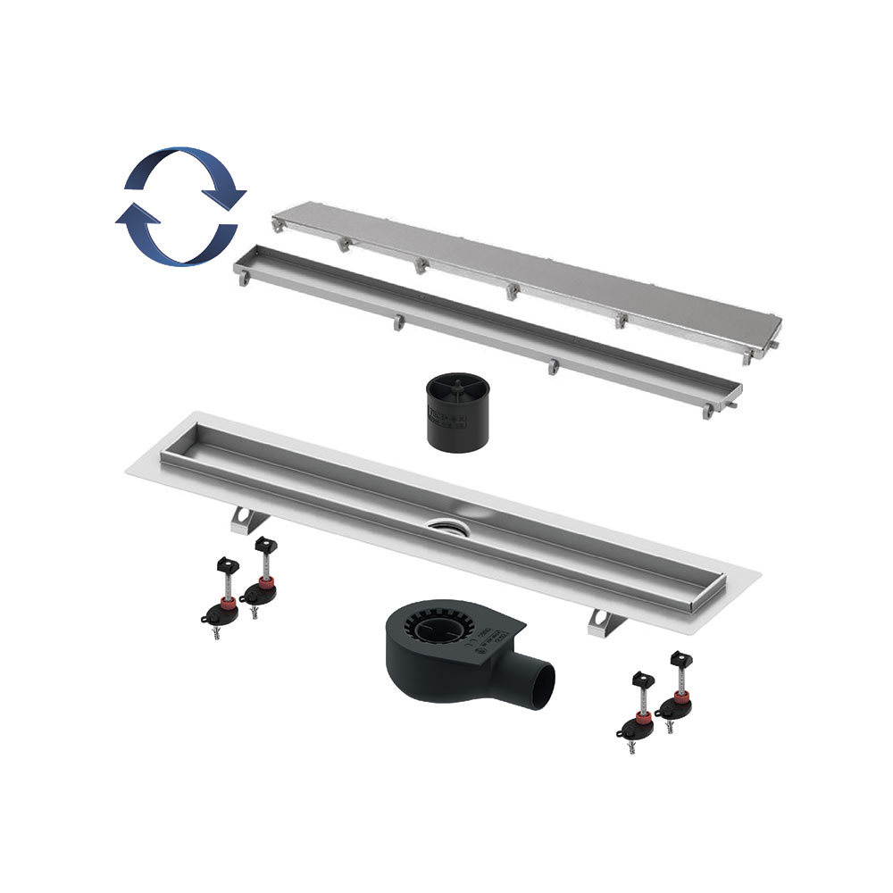 Изображение товара Комплект Tece Linus 700 для монтажа дренажного канала 2 в 1 с мембраной