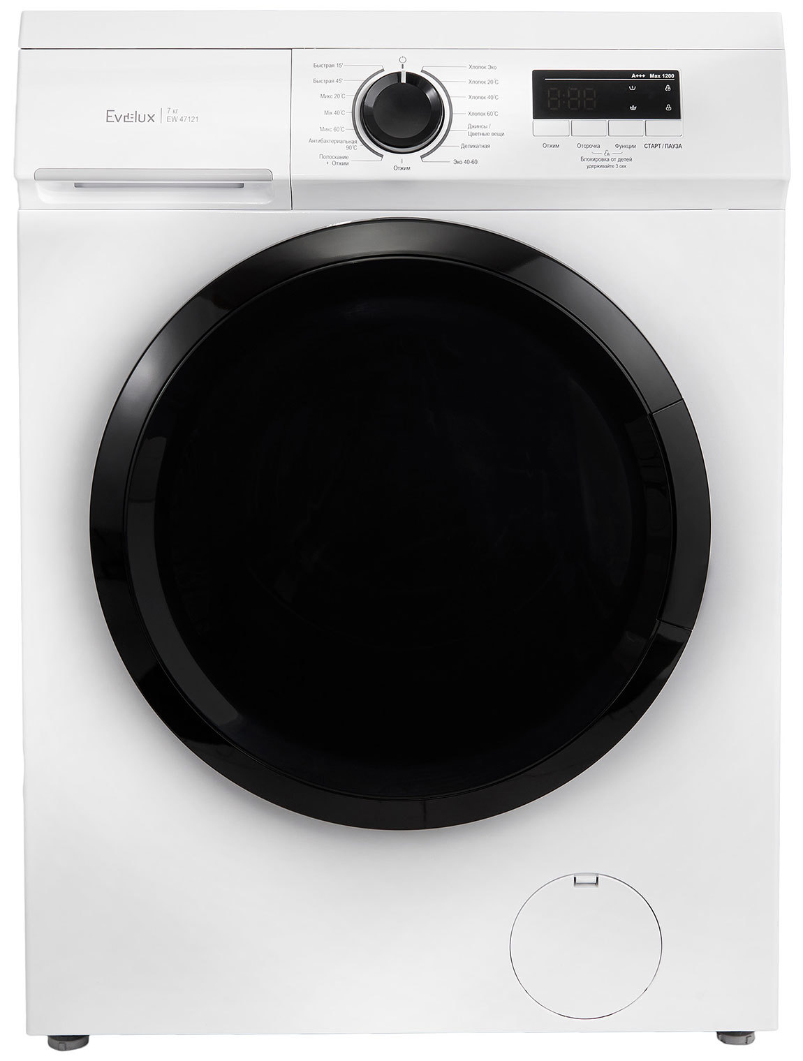 Изображение товара Стиральная машина Evelux EW 47121 максимальная загрузка 7 кг