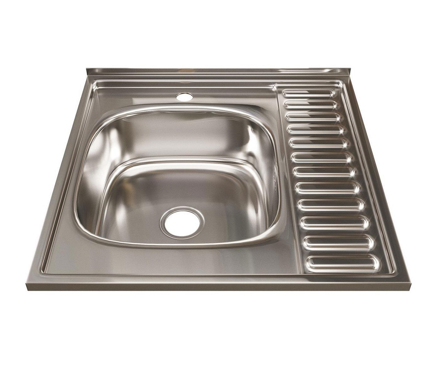 Изображение товара Накладная мойка Mixline 528018 60x60 см глубина чаши 18 см нержавеющая сталь цвет хром