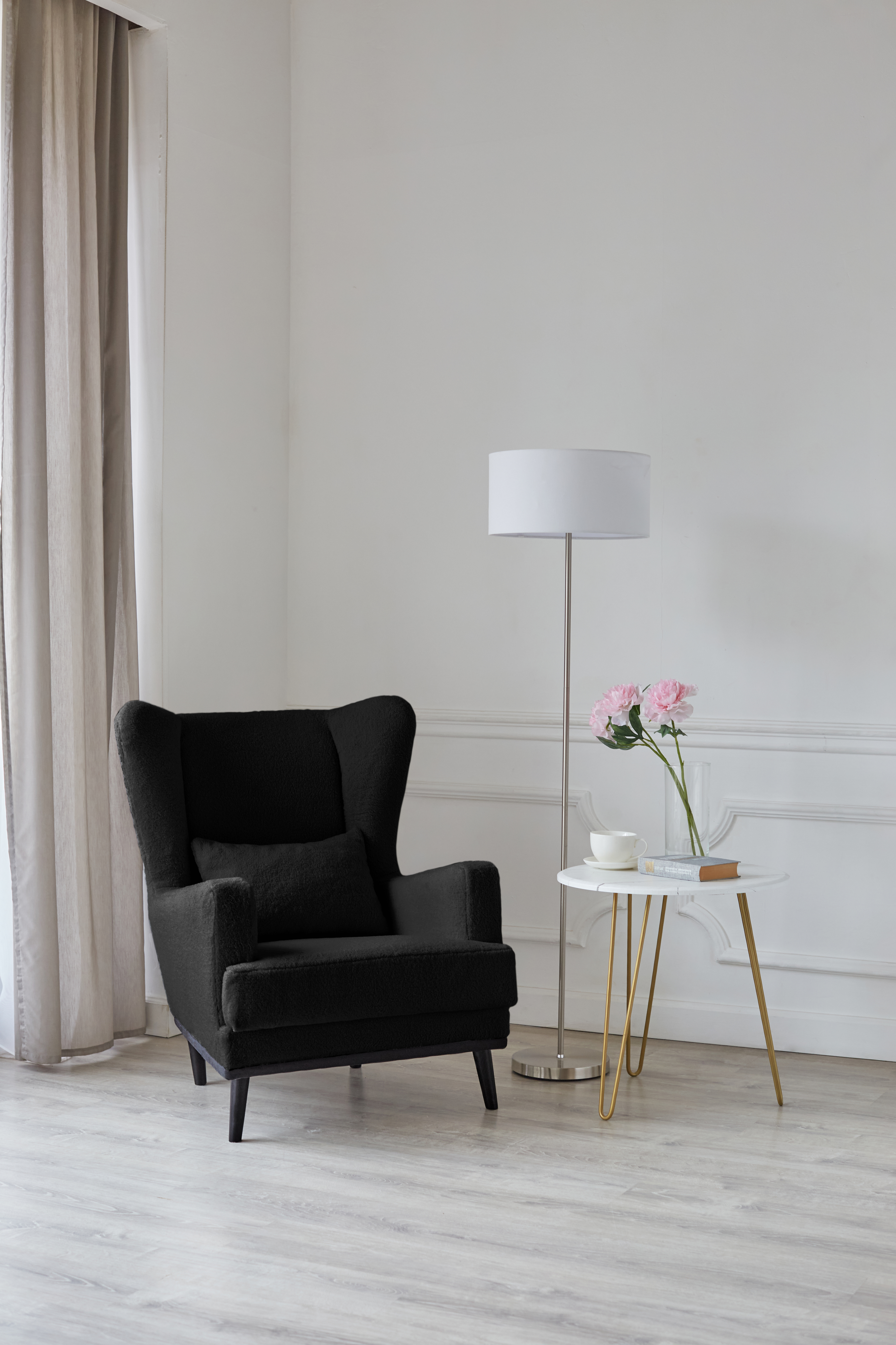 Изображение товара Кресло Диван не мебель Вегас 75x90x85 см велюр цвет черный