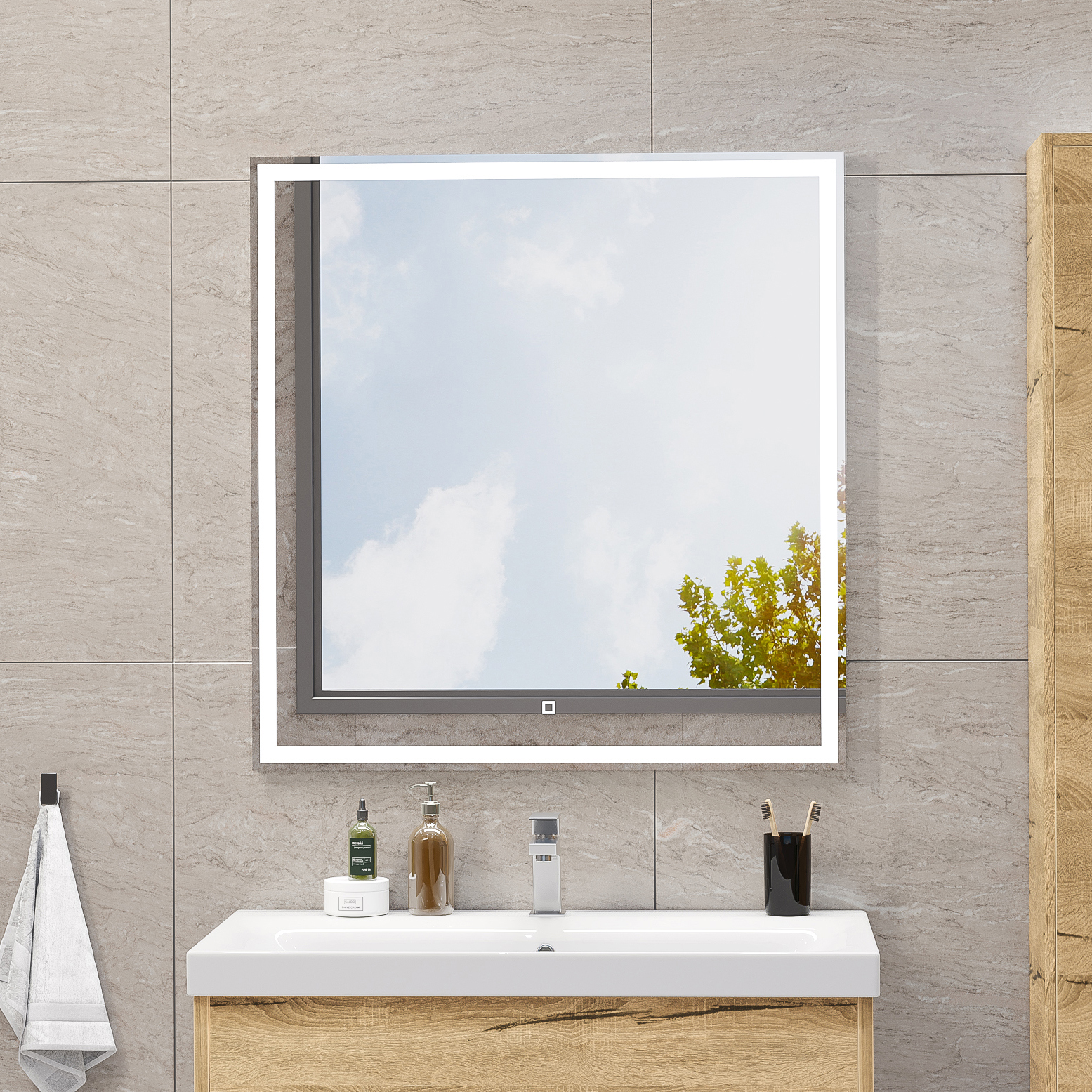 Изображение товара Зеркало для ванной Ruvann Tanna З.Tanna-70 с подсветкой 70x80см