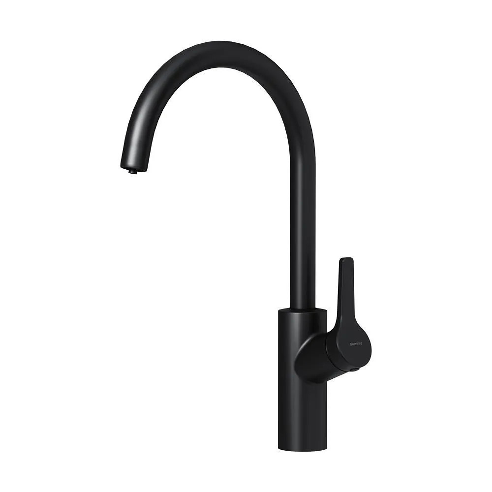 Изображение товара Кухонный смеситель Damixa Eclipce поворотный 27 см черный с аэратором