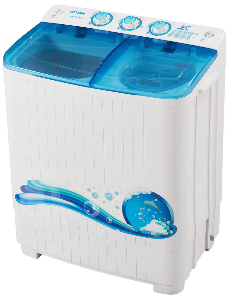 Изображение товара Стиральная машина Optima Мсп-55п 5 кг 73.5x62.5x37.5 см белая