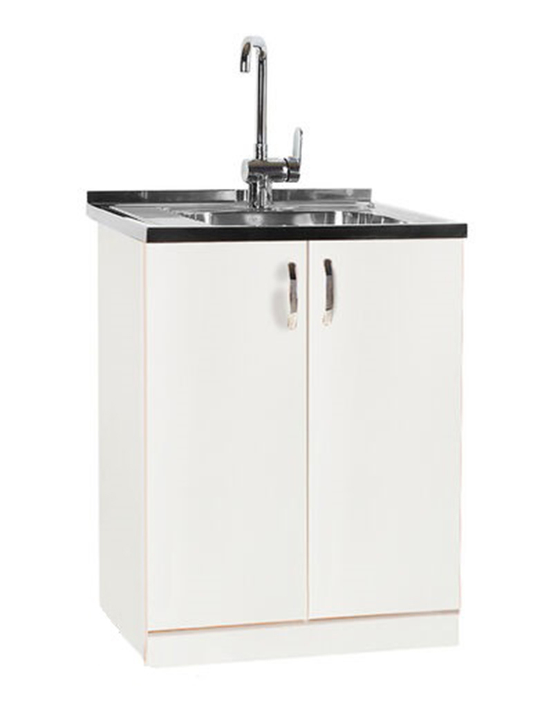 Изображение товара Напольный шкаф с гладкими фасадами Siriusline 2 дверный 60x80x60 см ЛДСП цвет белый