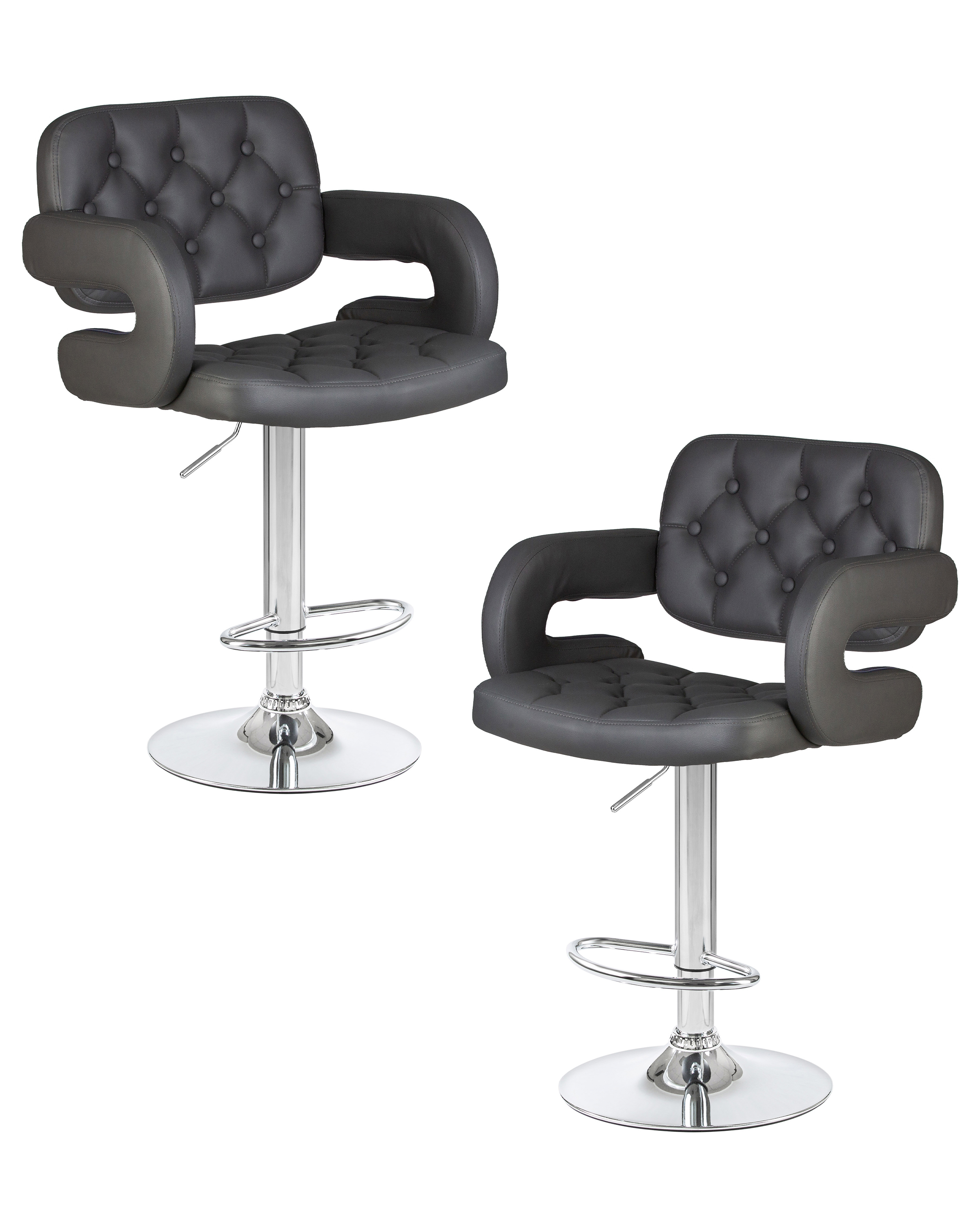 Изображение товара Барный стул Dobrin Tiesto lm-3460 серый с регулируемой высотой и механизмом вращения