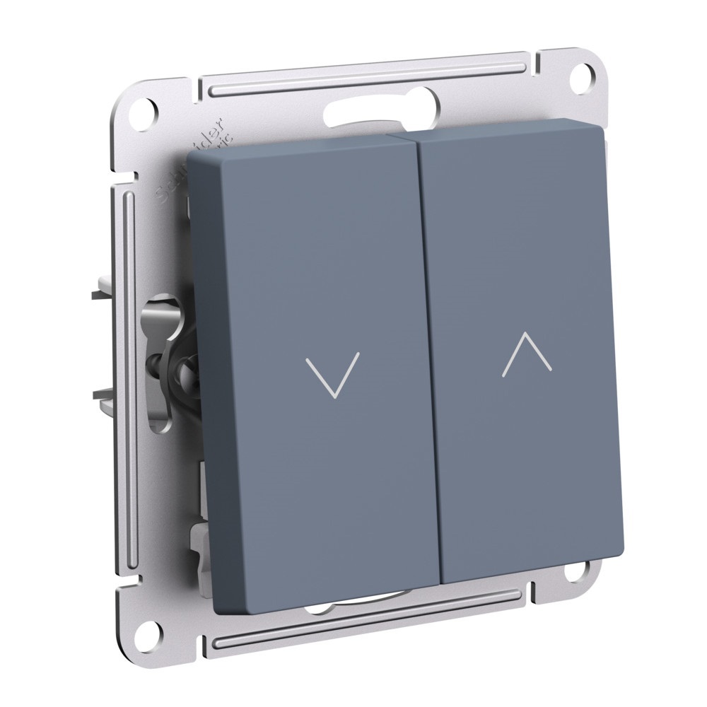 Изображение товара Выключатель жалюзи встраиваемый AtlasDesign ATN000719 2 клавиши серый SYSTEME ELECTRIC